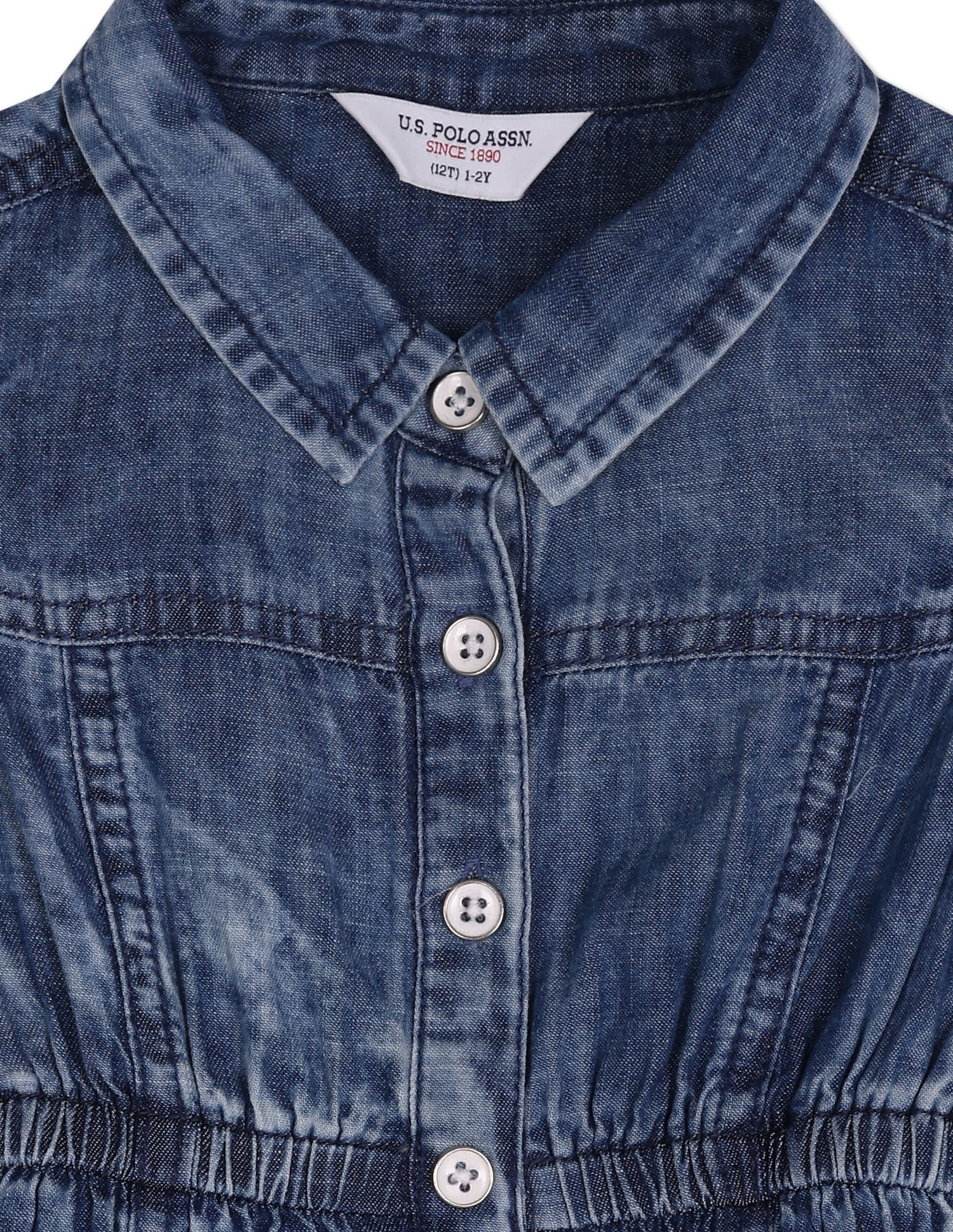 U.S. Polo Assn. Kids Indigo Classic Denim Shirt Dress