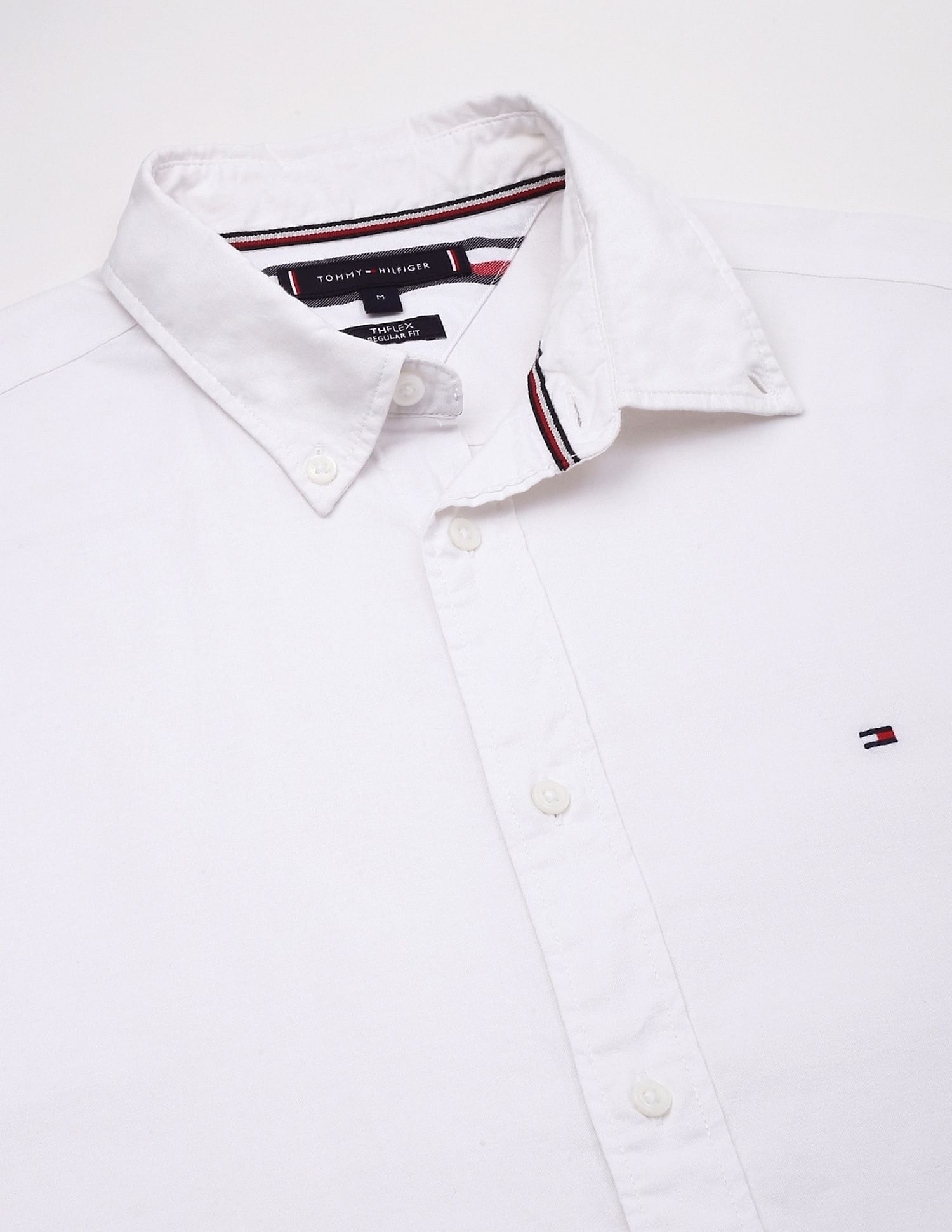 Tommy Hilfiger Solid Regular-Fit Cotton Shirt