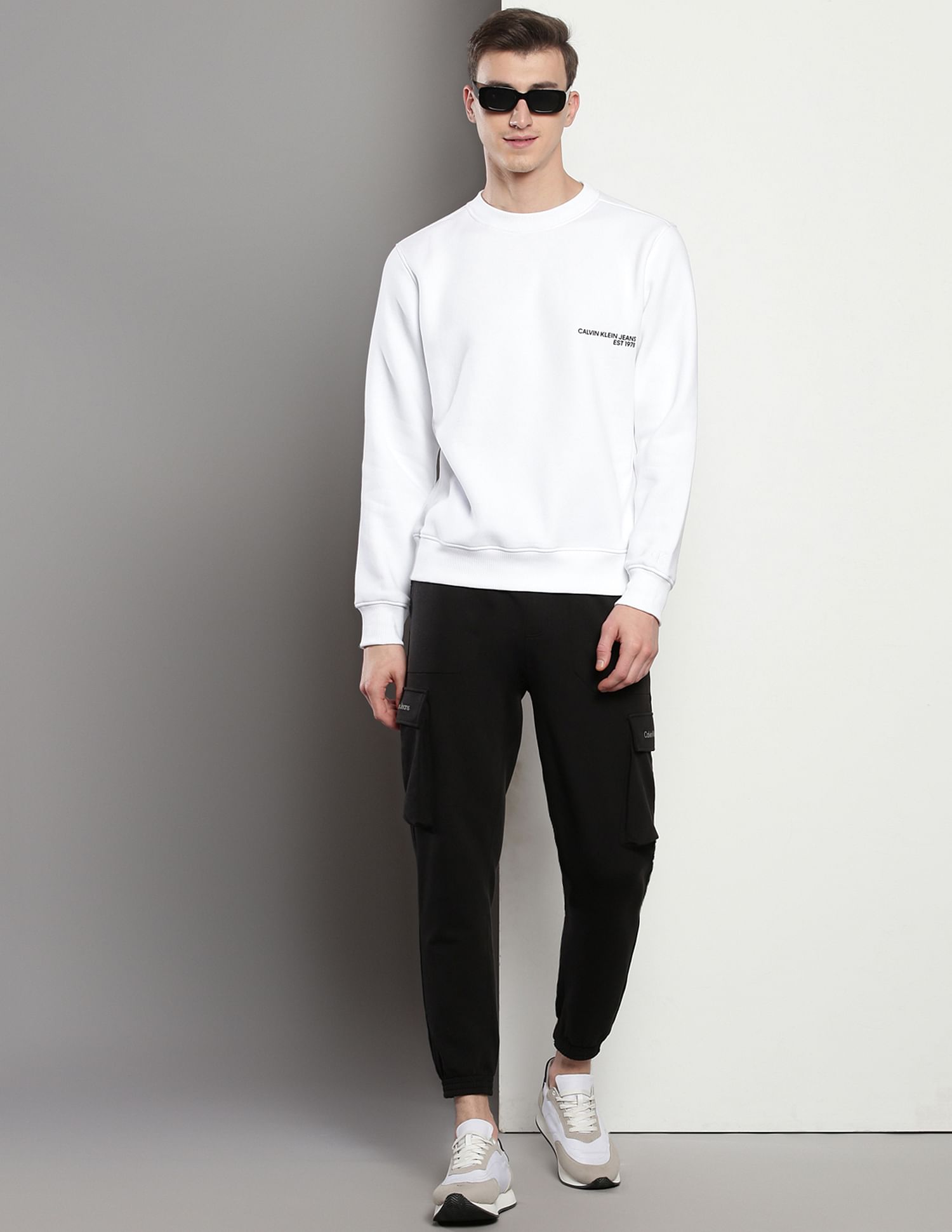 Calvin Klein Spray Logo Crew Neck Sweatshirt
