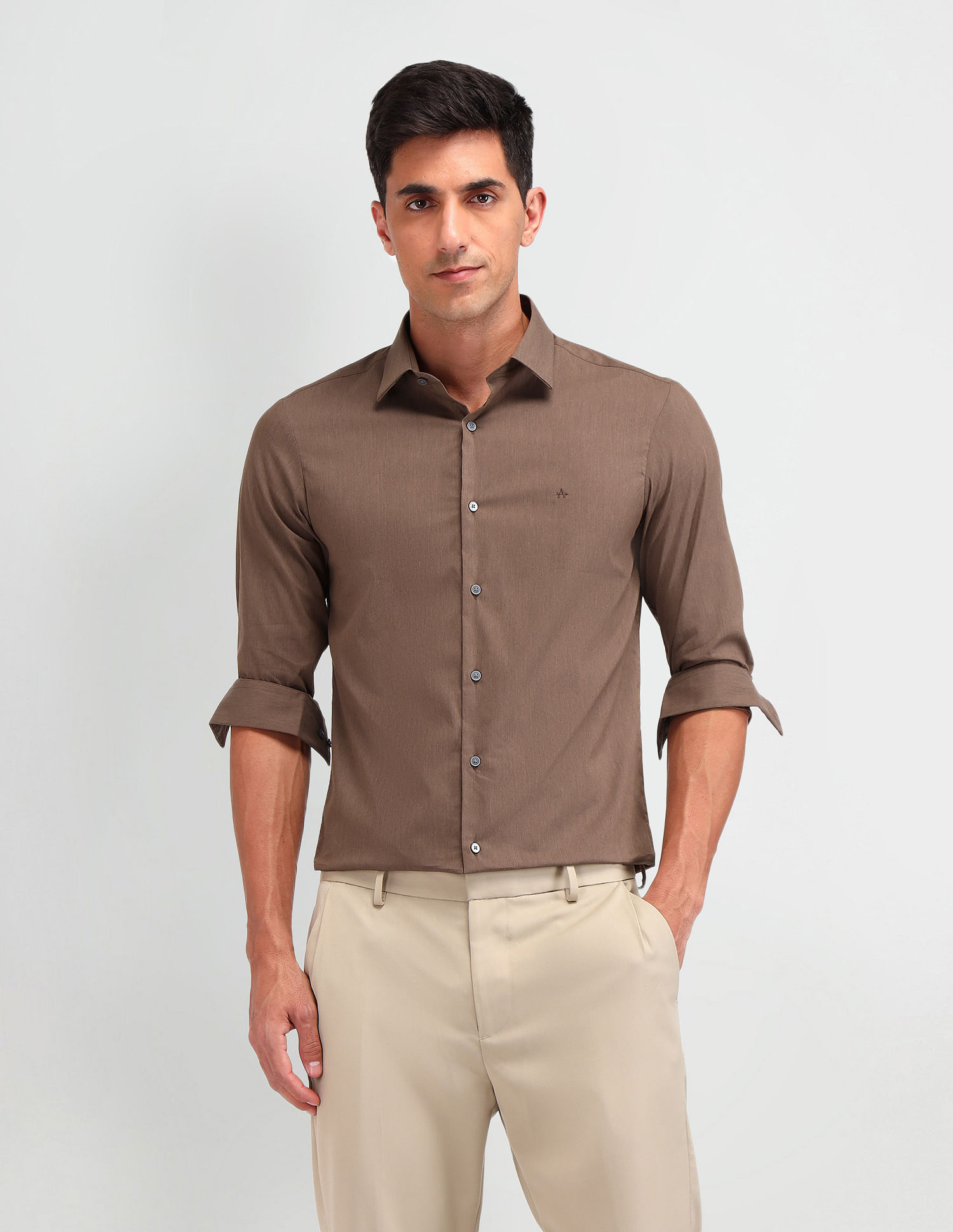 Arrow Newyork Textured Slim Fit Shirt