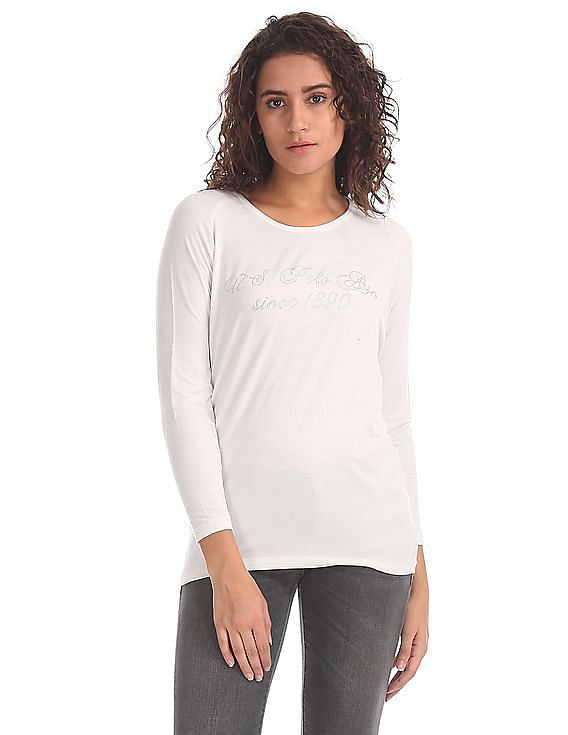 U.S. Polo Assn. Women Standard Fit Raglan Sleeve T-Shirt