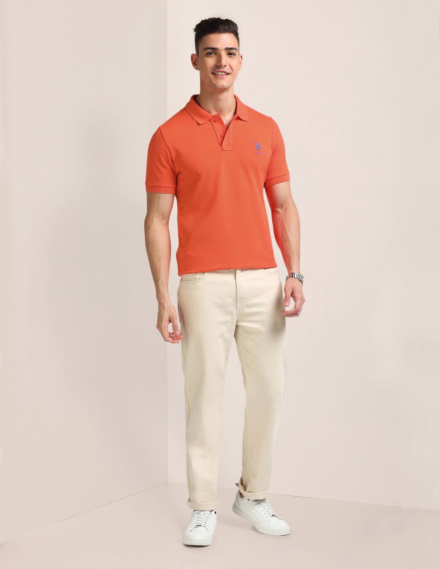 U.S. Polo Assn. Solid Slim Fit Polo Shirt