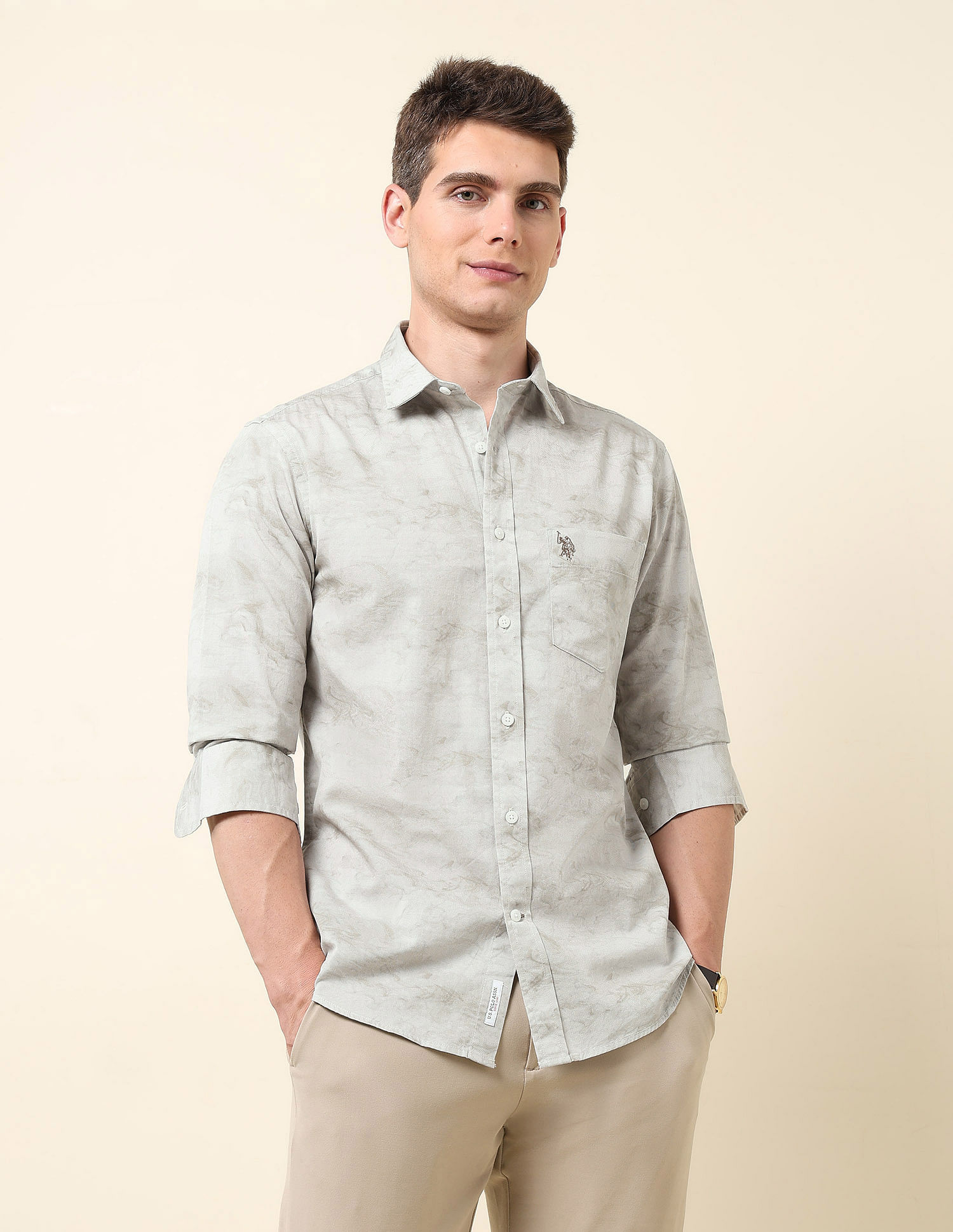 U.S. Polo Assn. Abstract Printed Twill Shirt