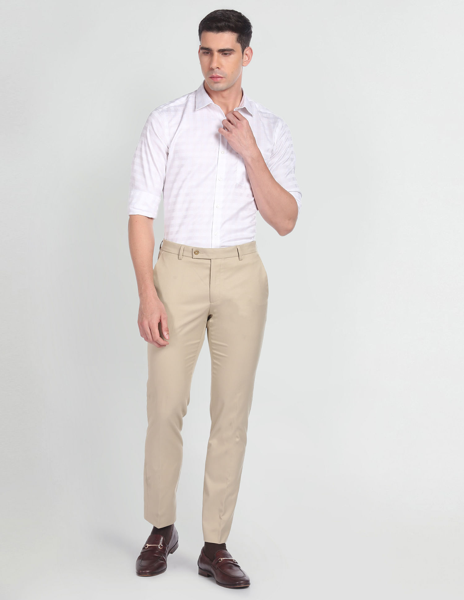Arrow Twill Check Auto Press Shirt
