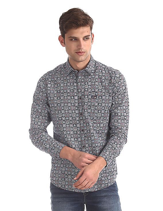 U.S. Polo Assn. Denim Co. Spread Collar Printed Shirt