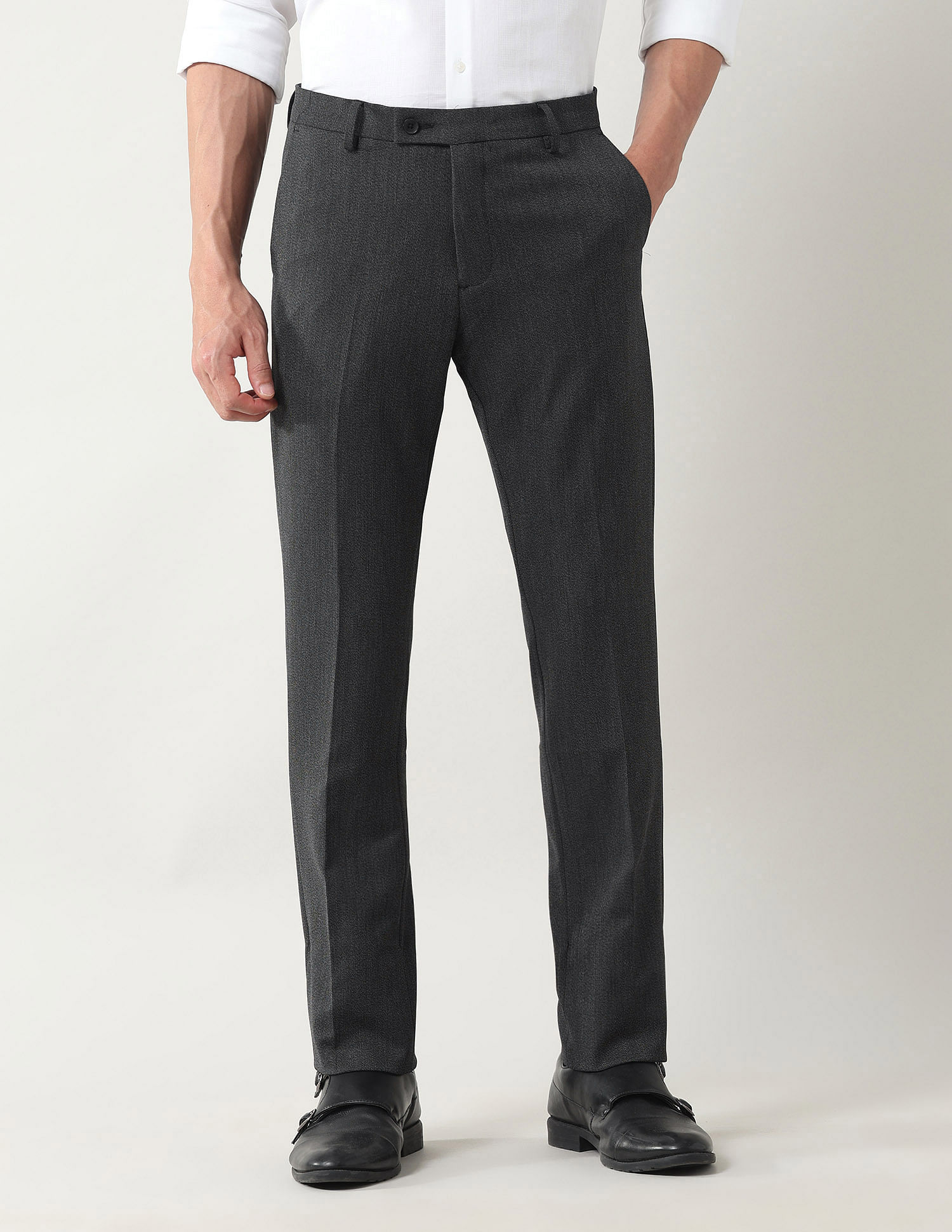 Arrow Mid Rise Regular Fit Trousers
