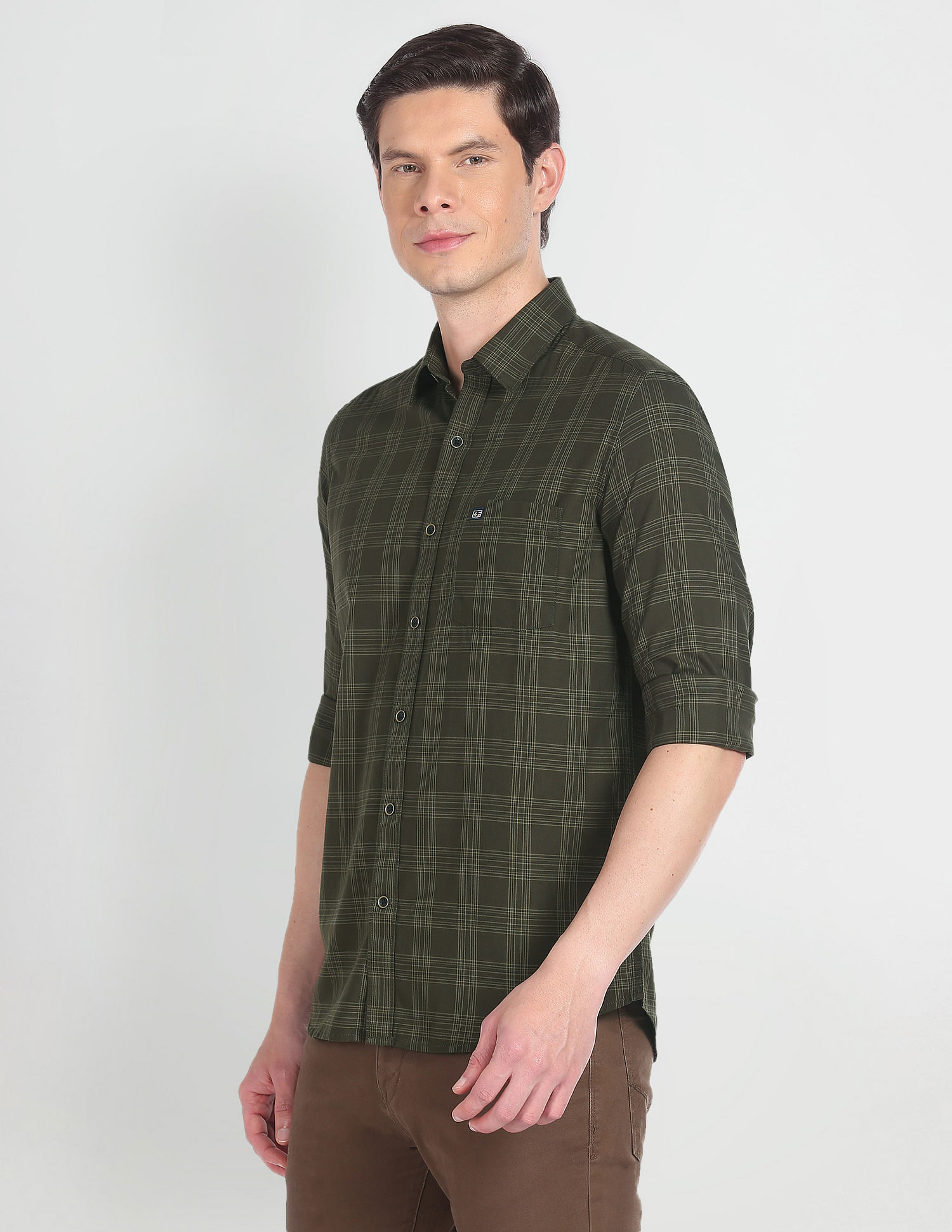 Arrow Sports Tartan Check Cotton Casual Shirt
