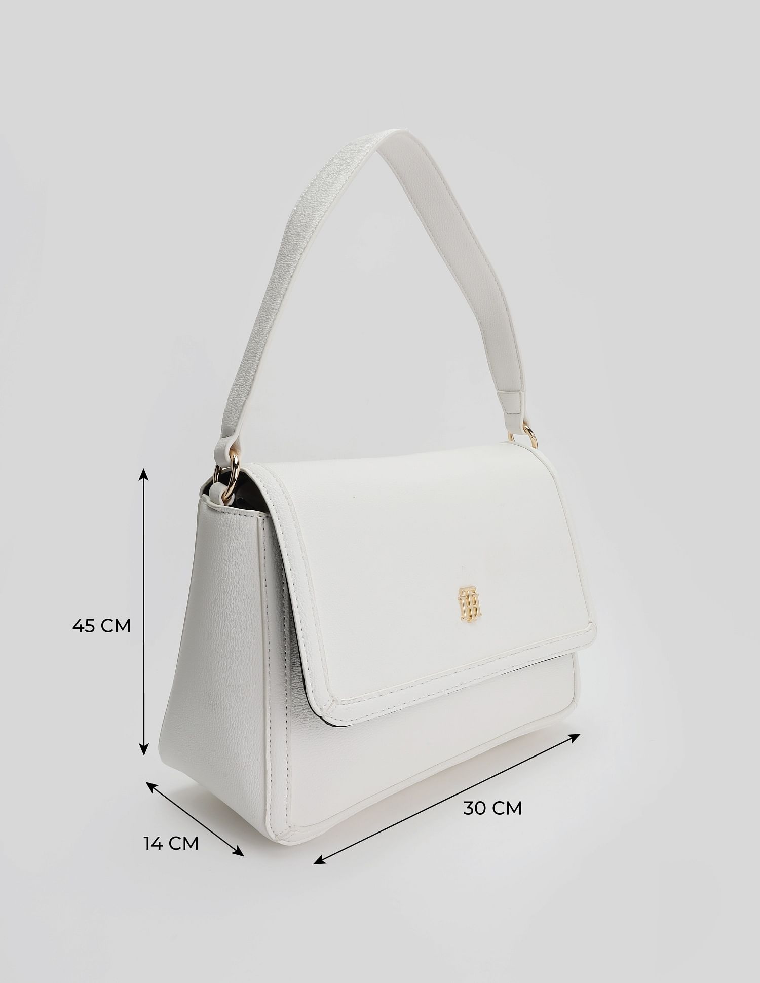 Tommy Hilfiger Solid White Pu Sling Bag