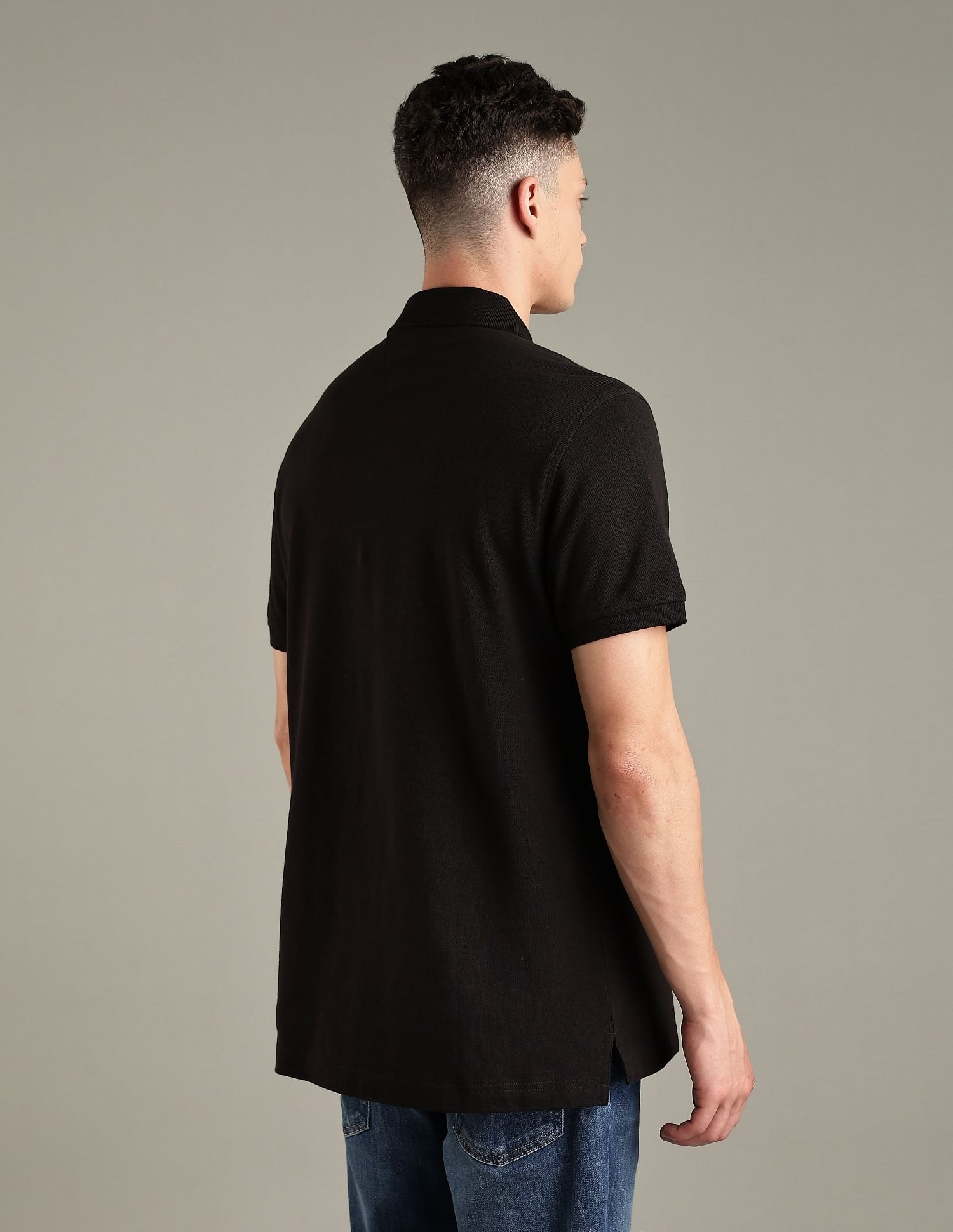 Tommy Hilfiger Solid Regular-Fit Cotton Polo Shirt