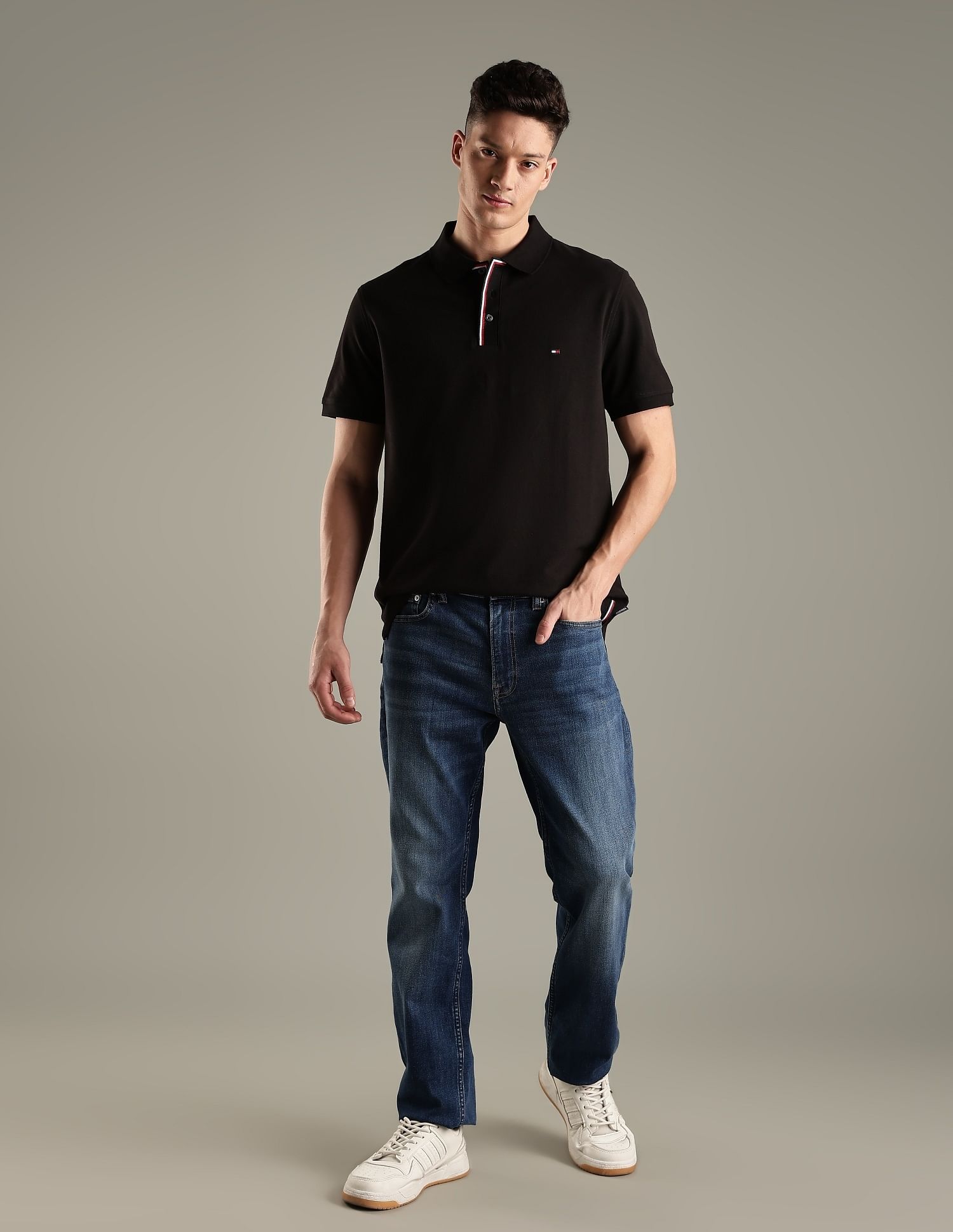 Tommy Hilfiger Solid Regular-Fit Cotton Polo Shirt