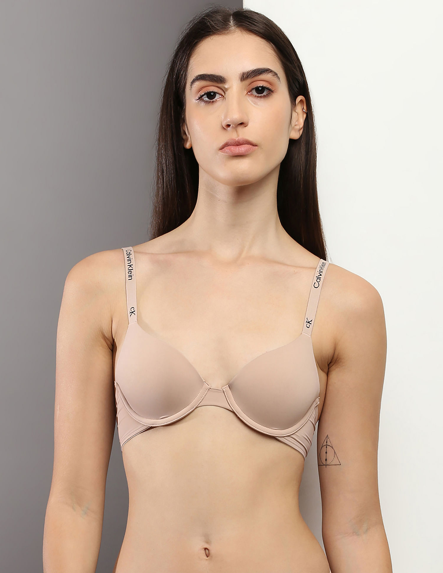 Buy Calvin Klein Underwear Lightly Padded Solid Demi Bra 