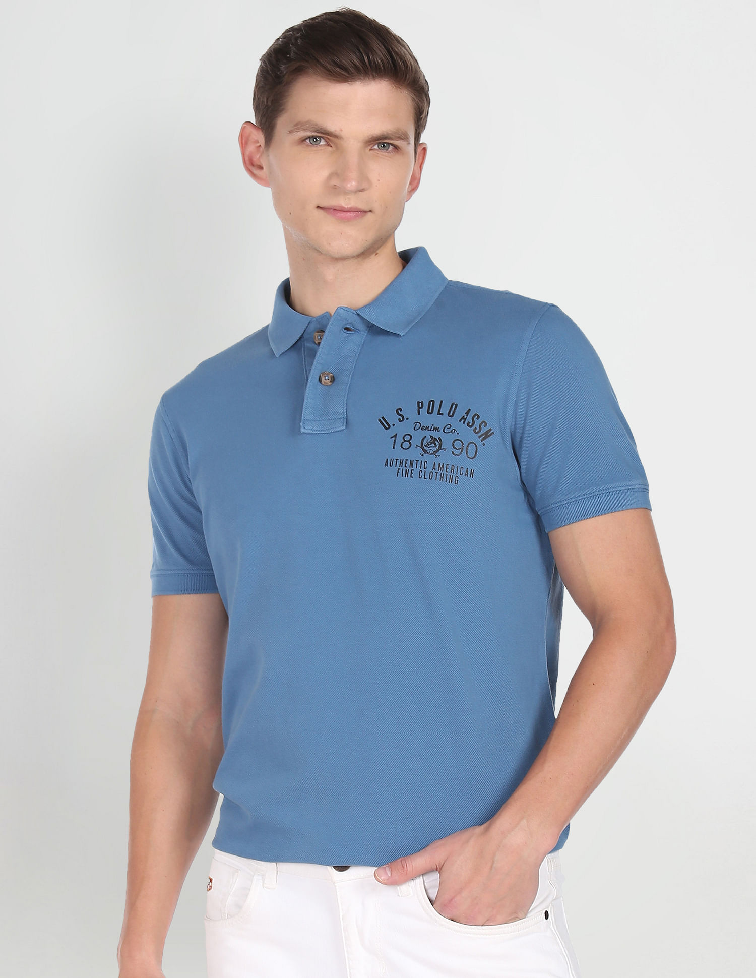 Buy U.S. Polo Assn. Compact Cotton Logo Polo Shirt - NNNOW.com
