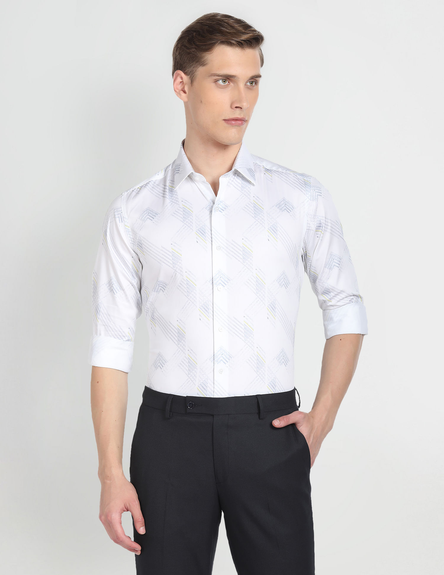 Arrow Newyork Manhattan Slim Fit Cotton Shirt