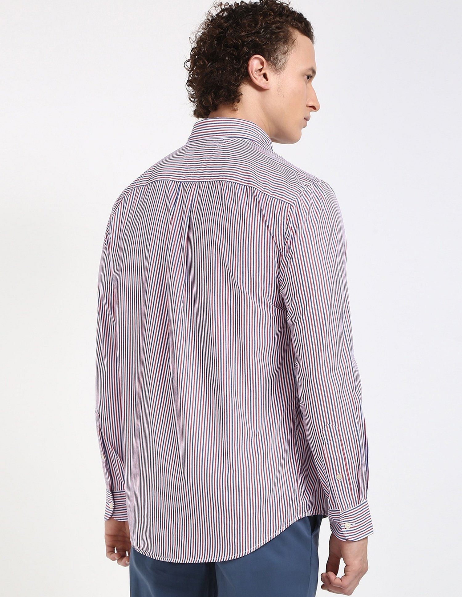 Tommy Hilfiger Striped Regular-Fit Poplin Woven Shirt