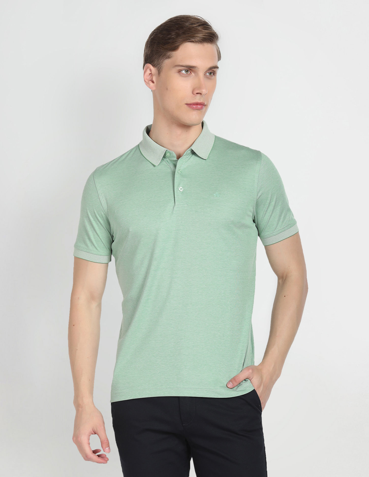 Arrow Cotton Solid Polo Shirt