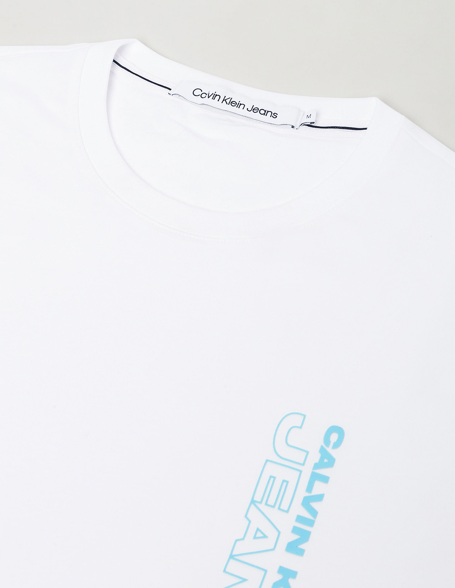 Calvin Klein Brand Print Cotton Stacked Logo T-Shirt