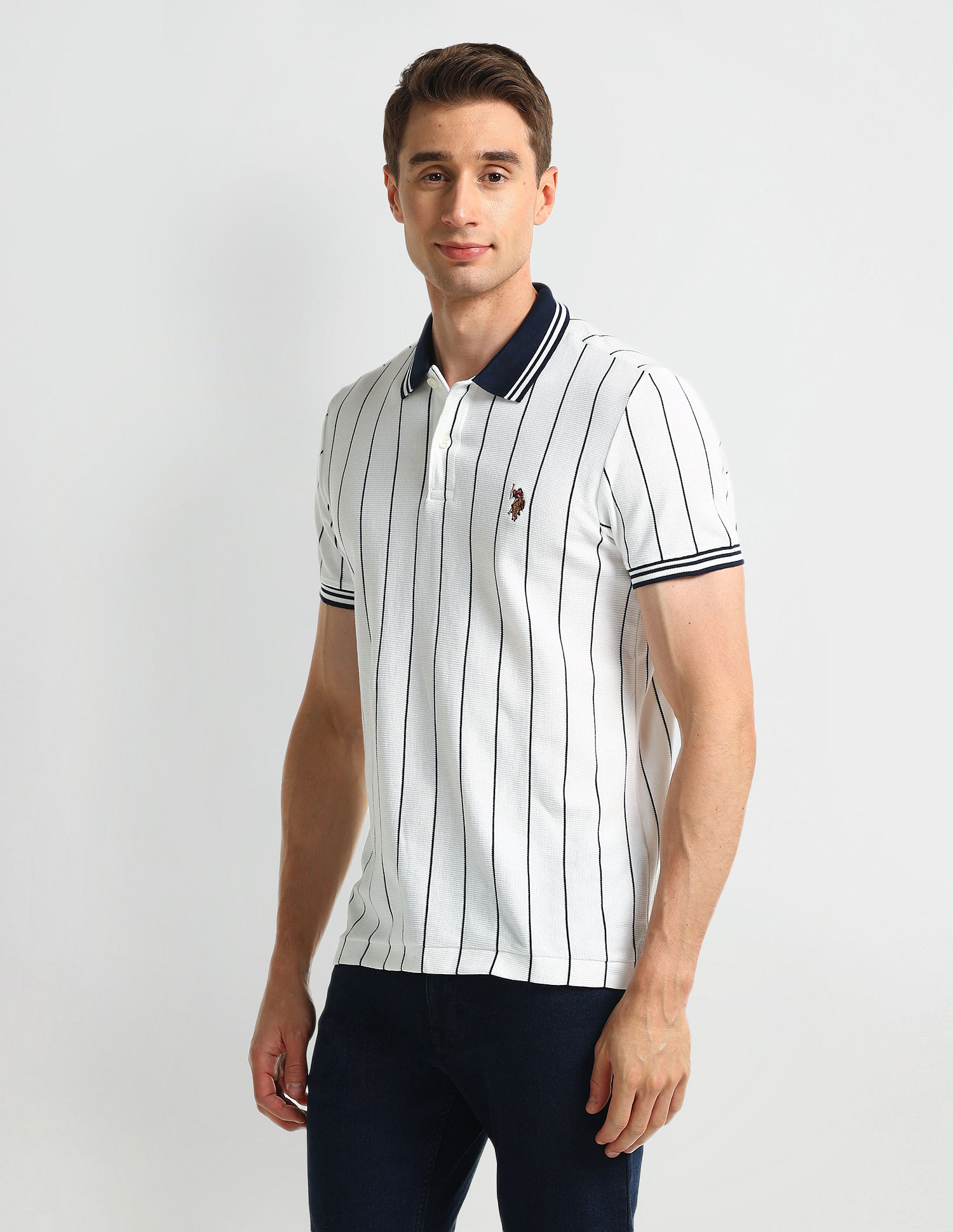 U.S. Polo Assn. Denim Co. Muscle Fit Striped T-Shirt