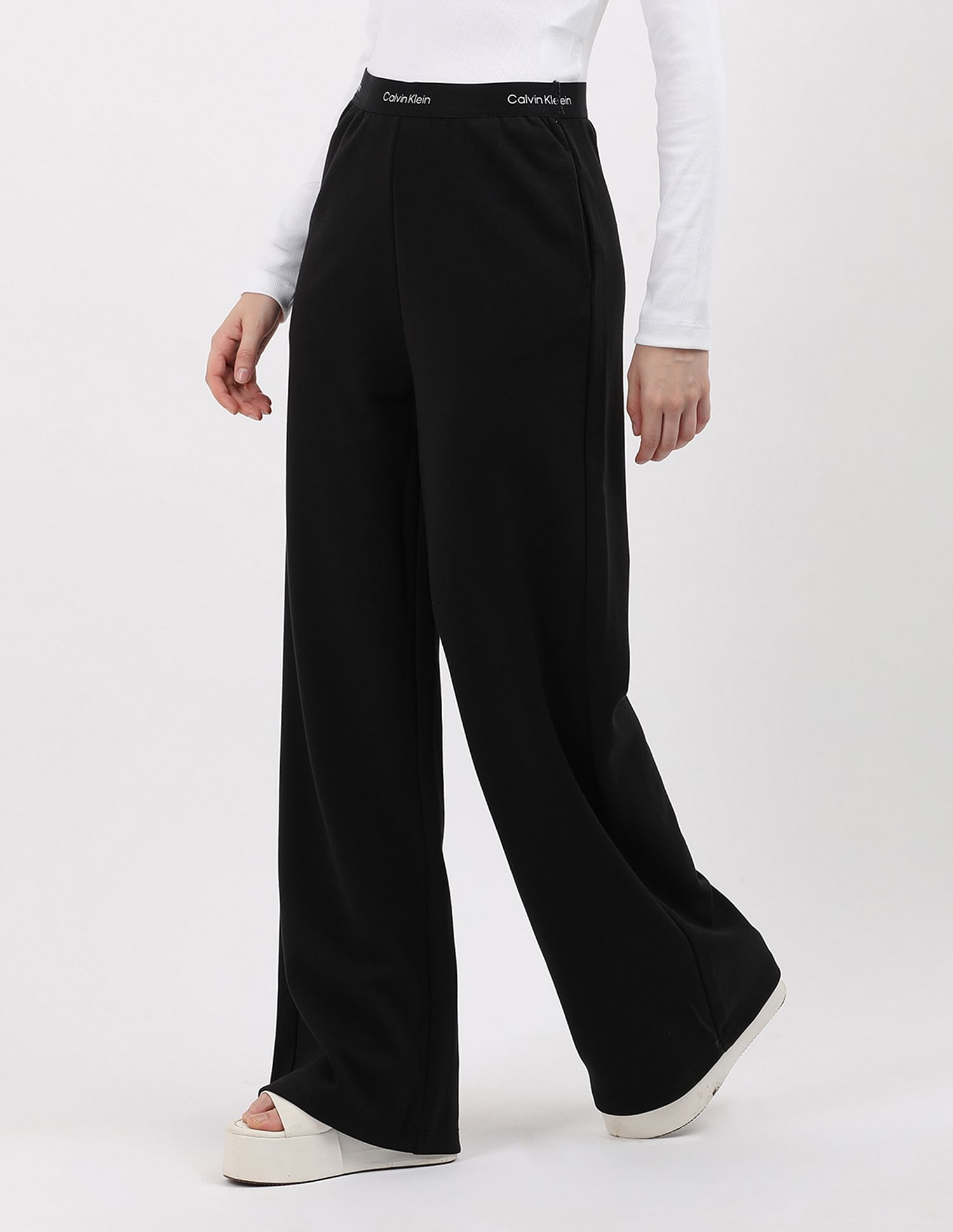 Calvin Klein Mid Rise Brand Elasticized Track Pants