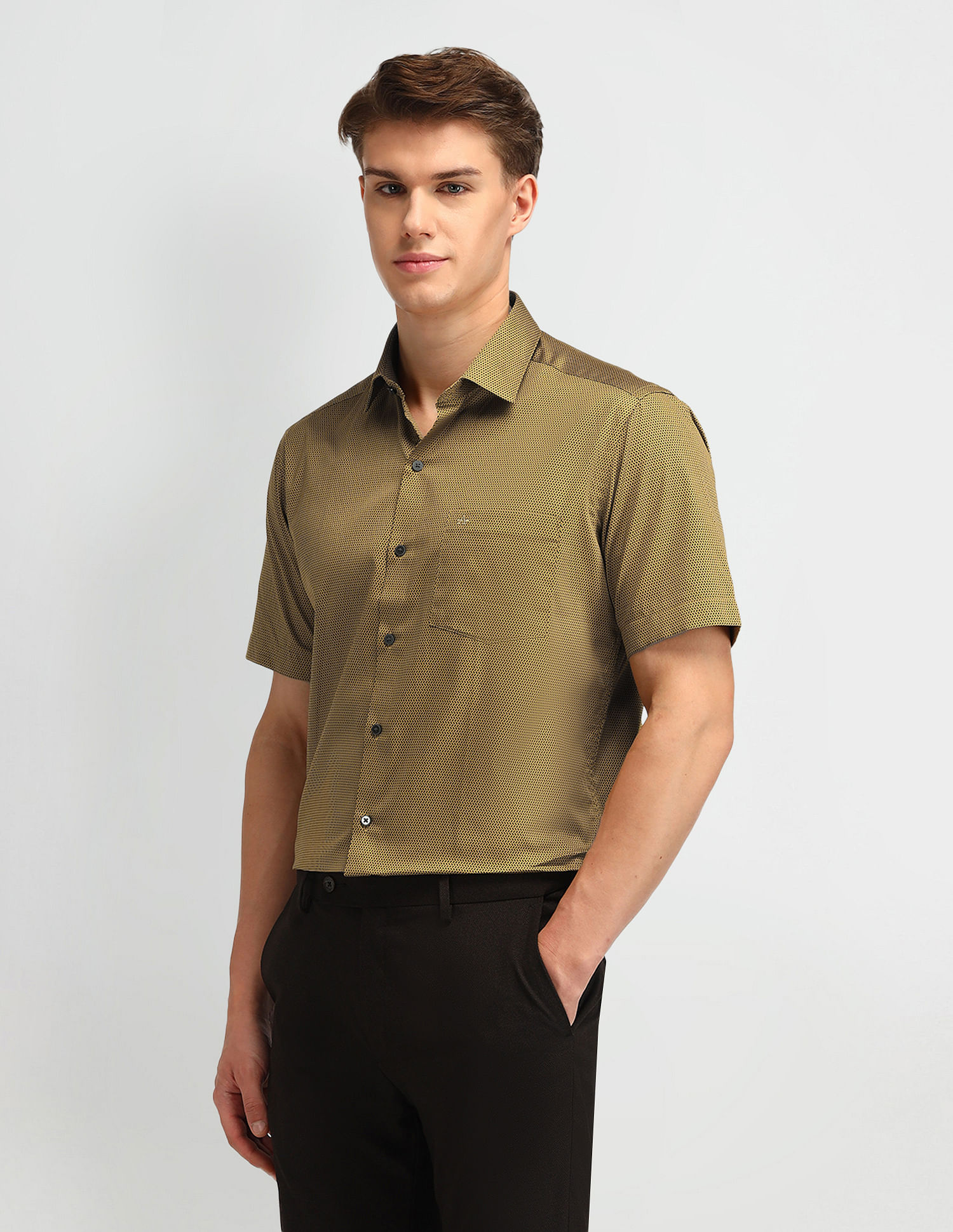 Arrow Manhattan Slim Fit Printed Shirt