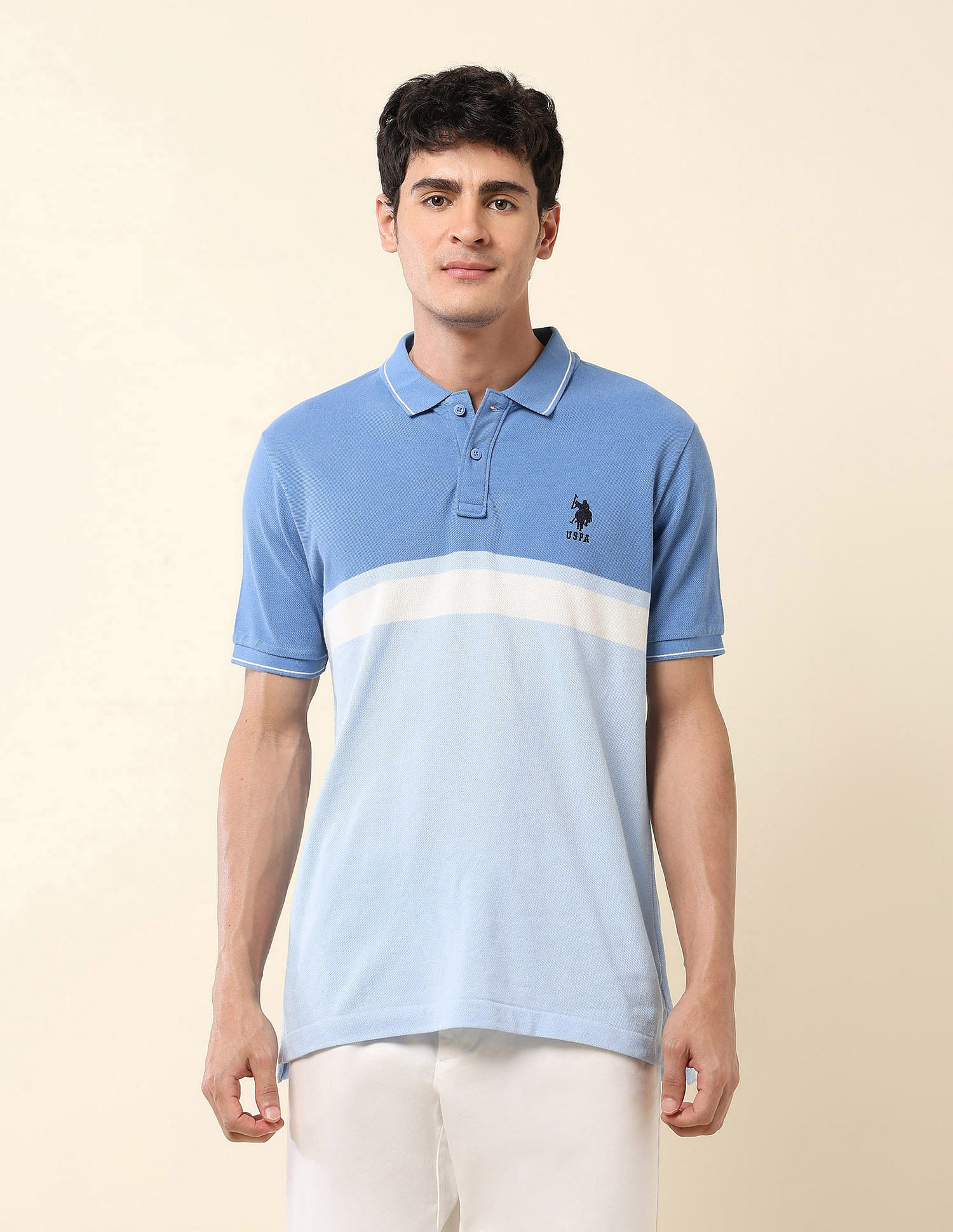U.S. Polo Assn. Colourblocked Summer Splash Polo Shirt