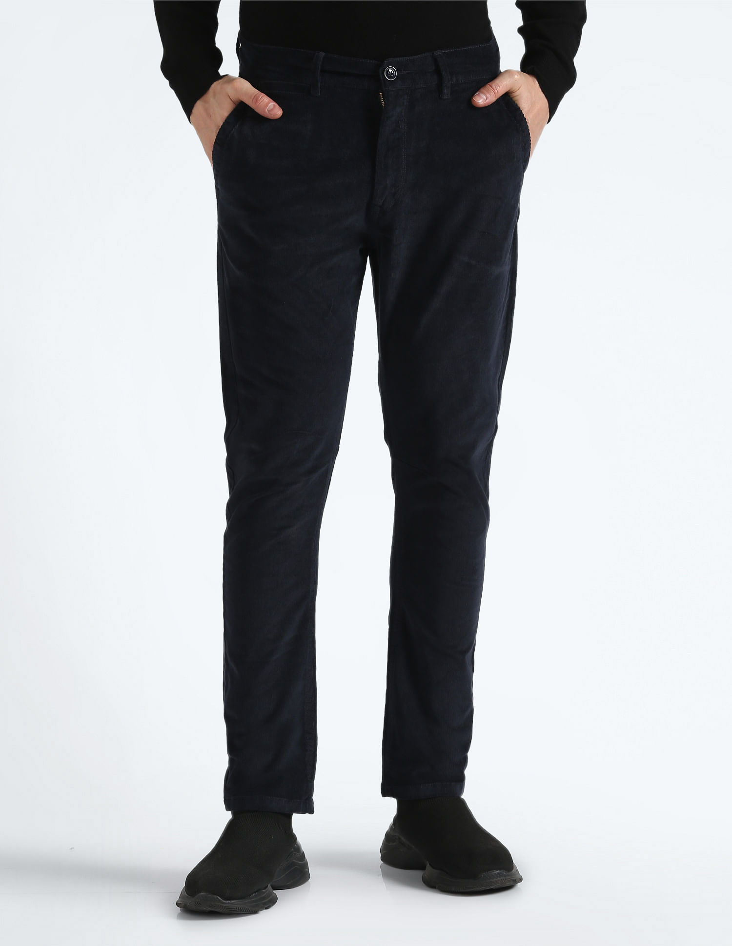 Flying Machine Corduroy Solid Trousers