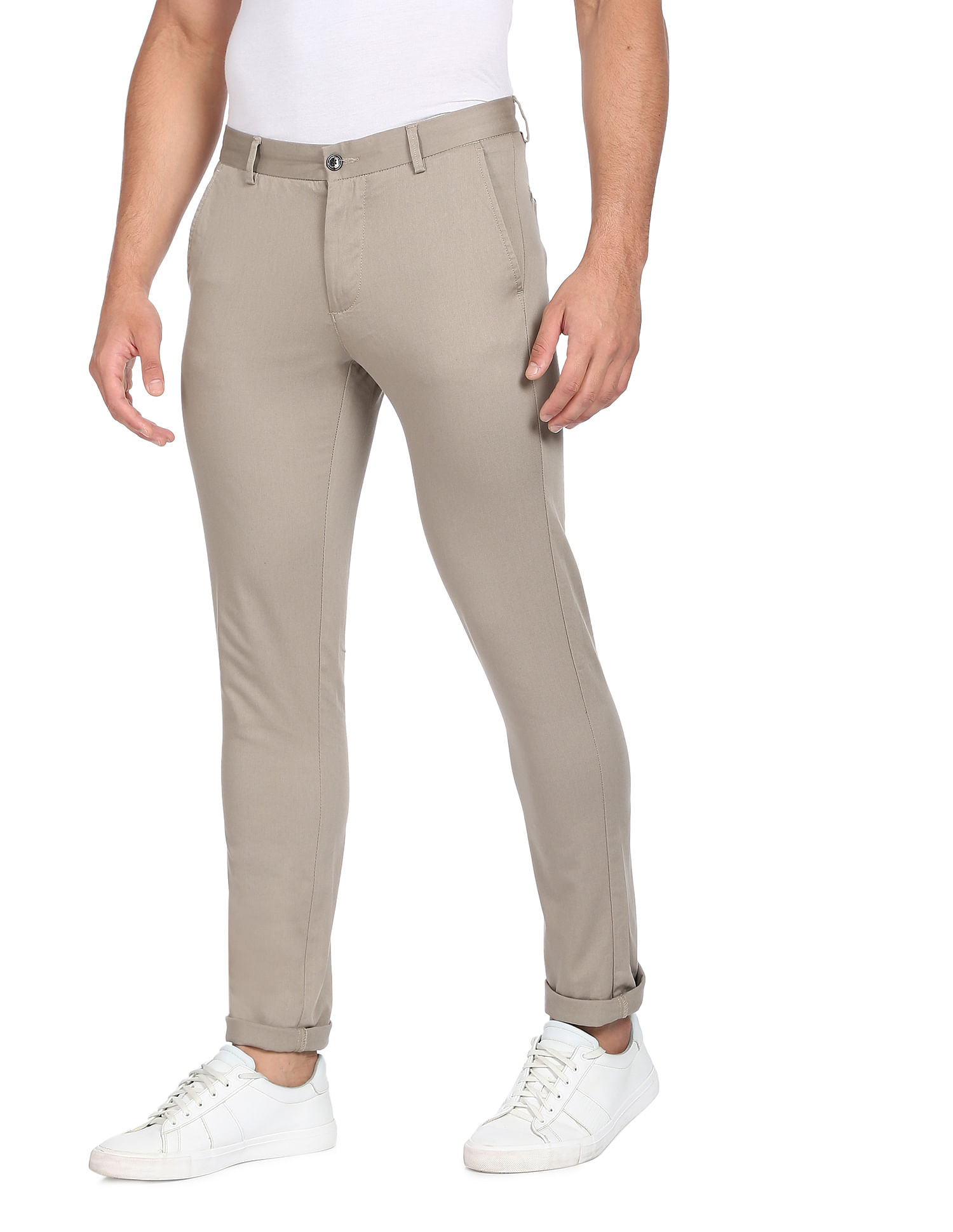 Gray Casual SlimFit Trousers
