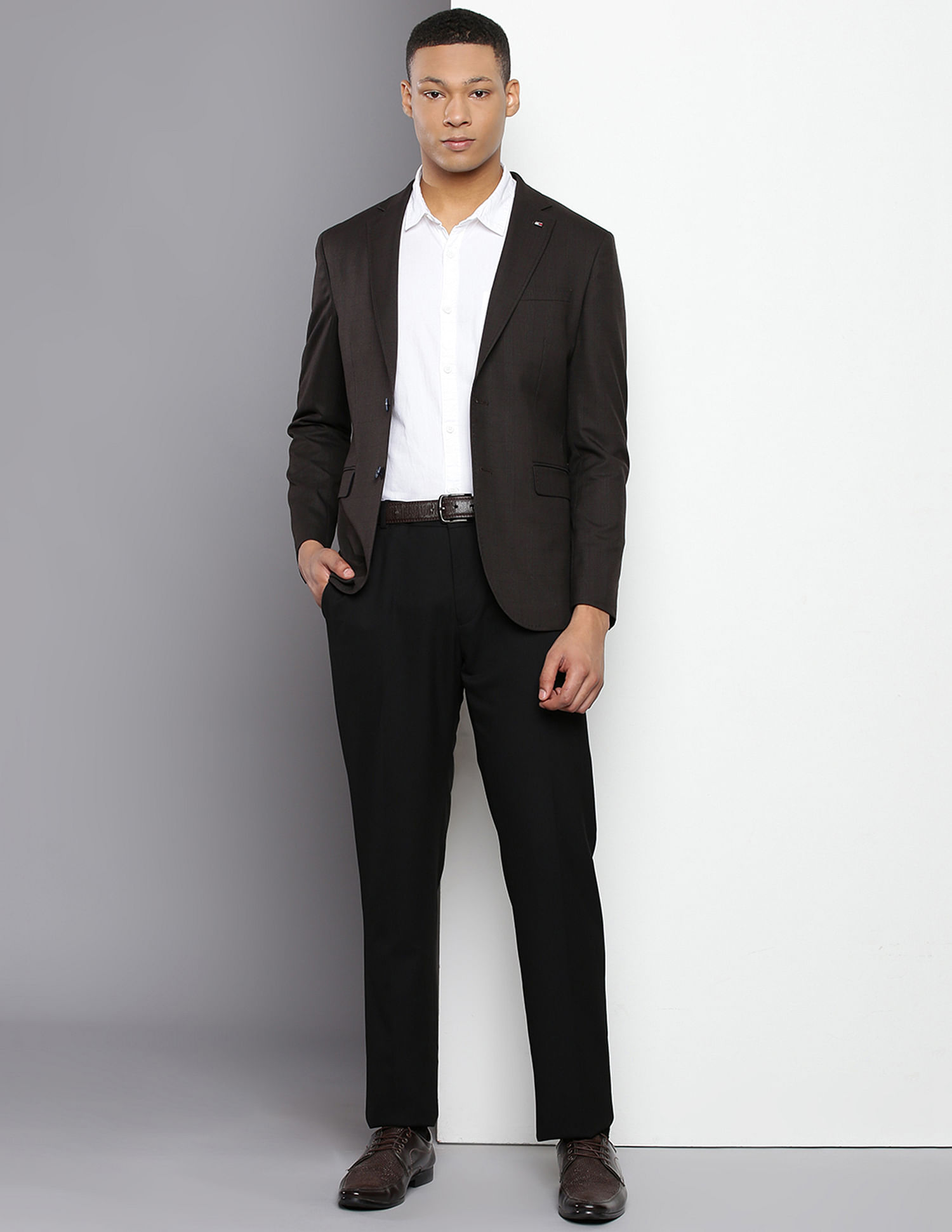 Tommy Hilfiger Check Print Regular Fit Blazer