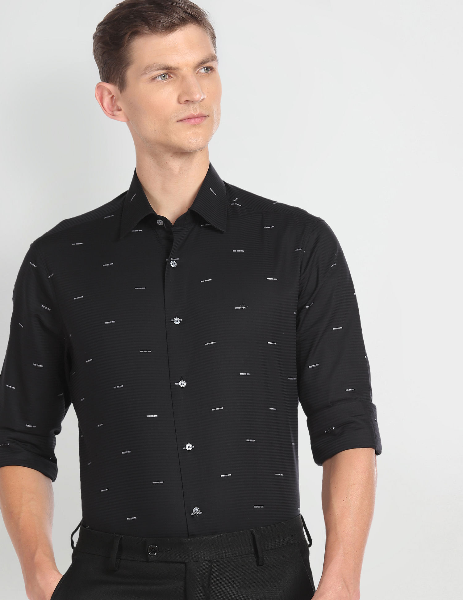 Arrow Self Design Sateen Shirt