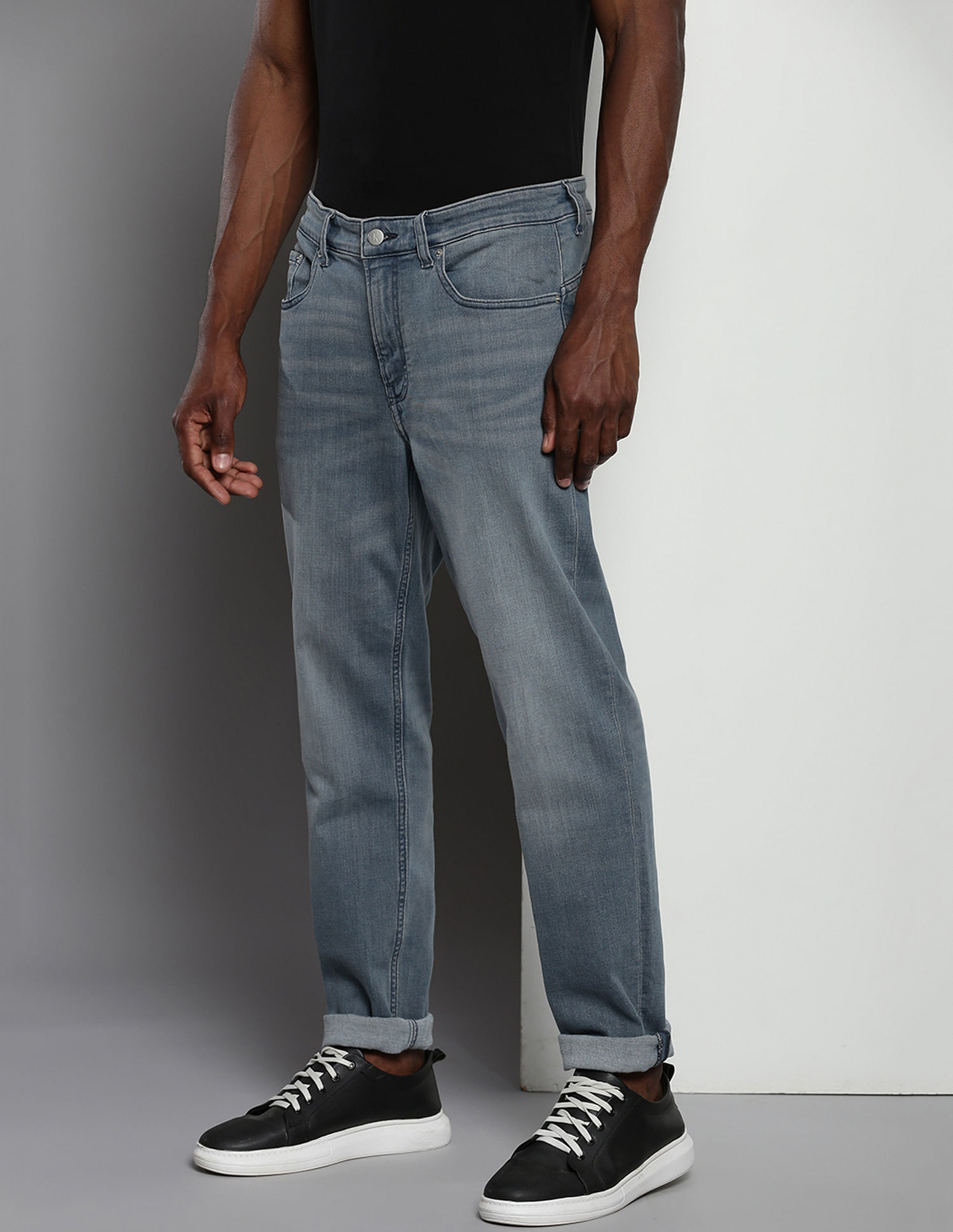Calvin Klein Stone Wash Body Tapered Jeans