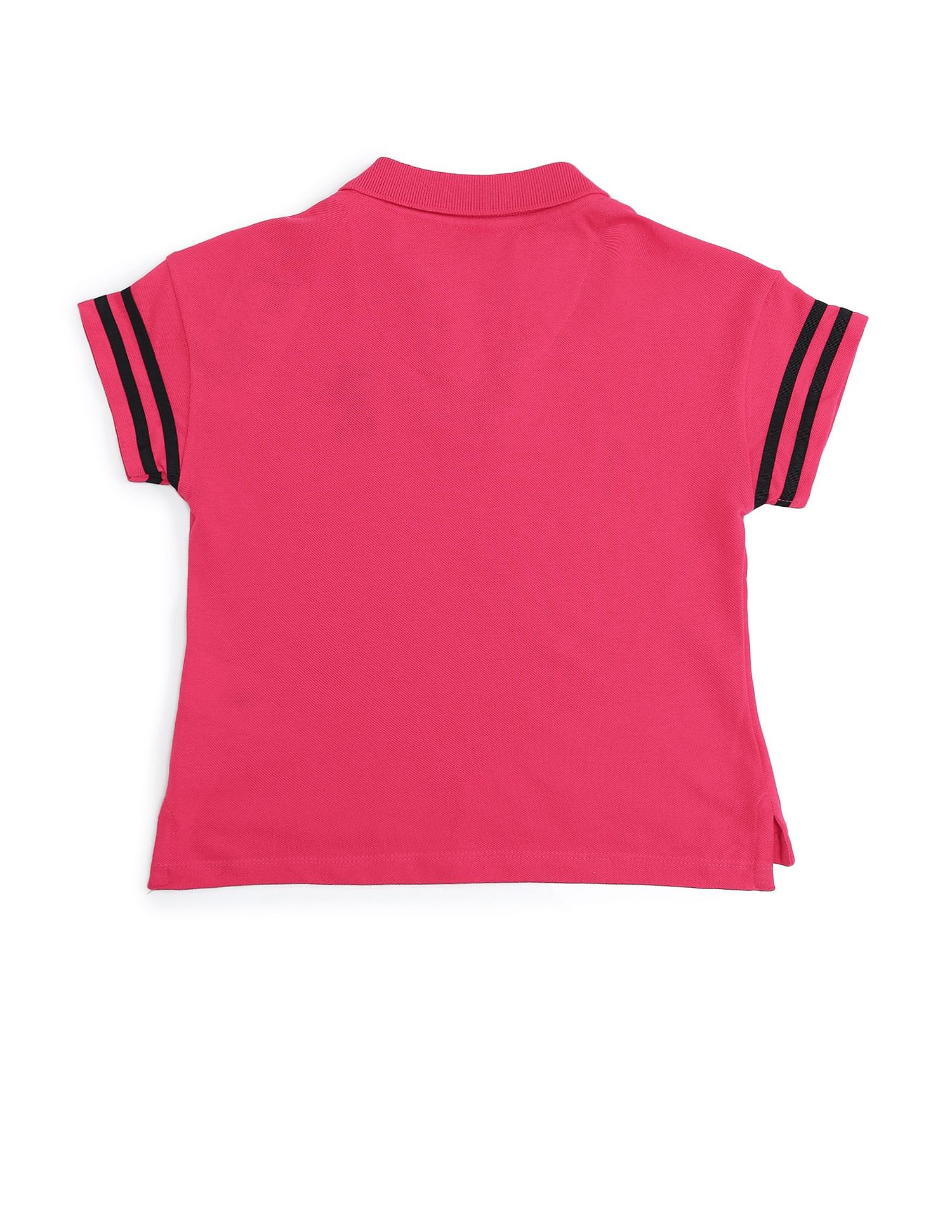 U.S. Polo Assn. Kids Girls Striped Polo Shirt