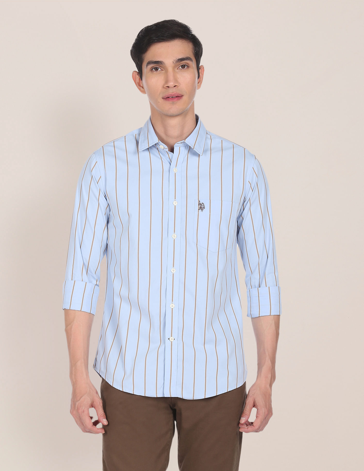 U.S. Polo Assn. Pure Cotton Striped Casual Shirt