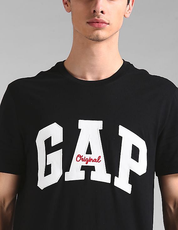Men Black Original Arch Logo T-Shirt 