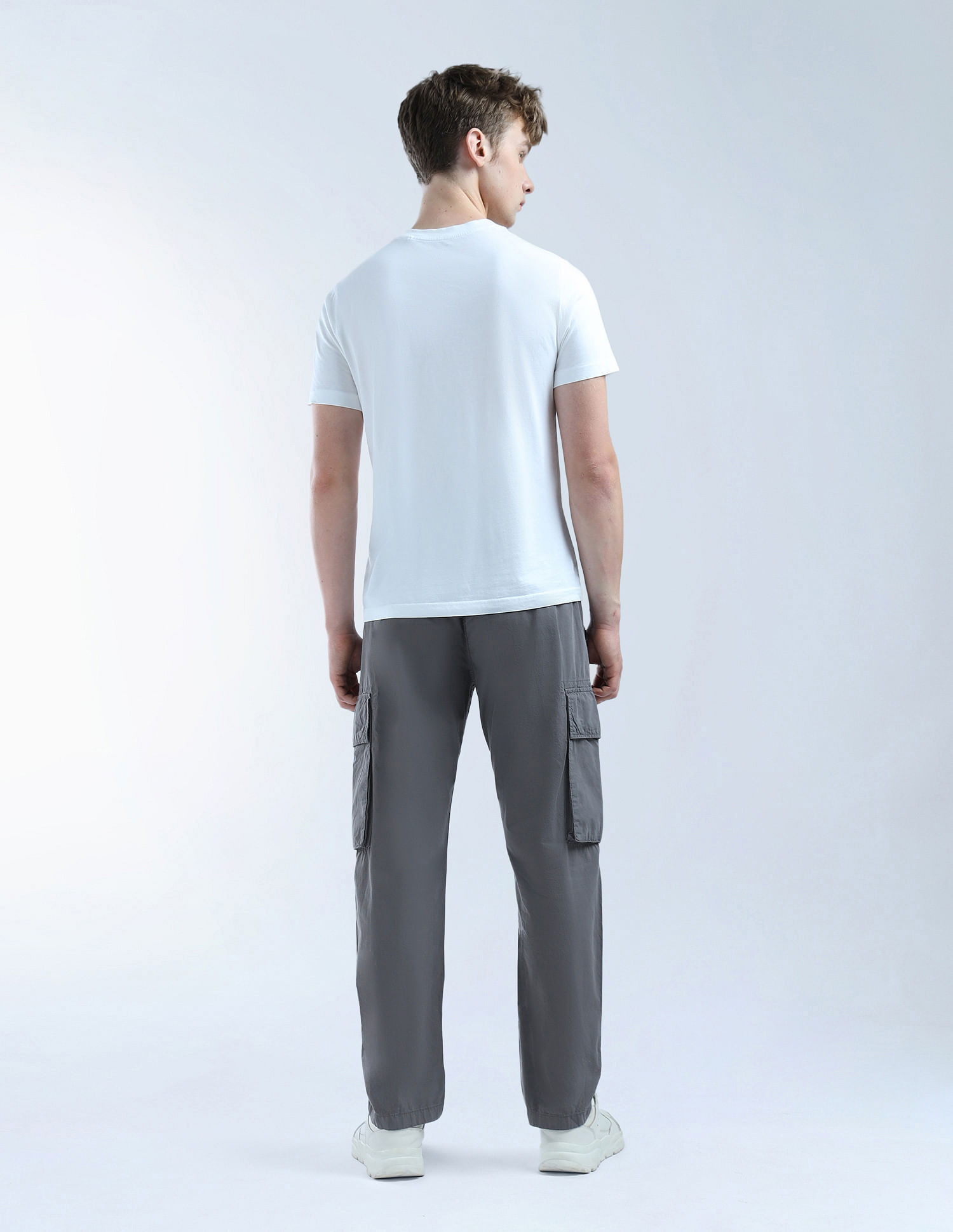 Flying Machine Relaxed Tapered Fit Pure Cotton Cargo