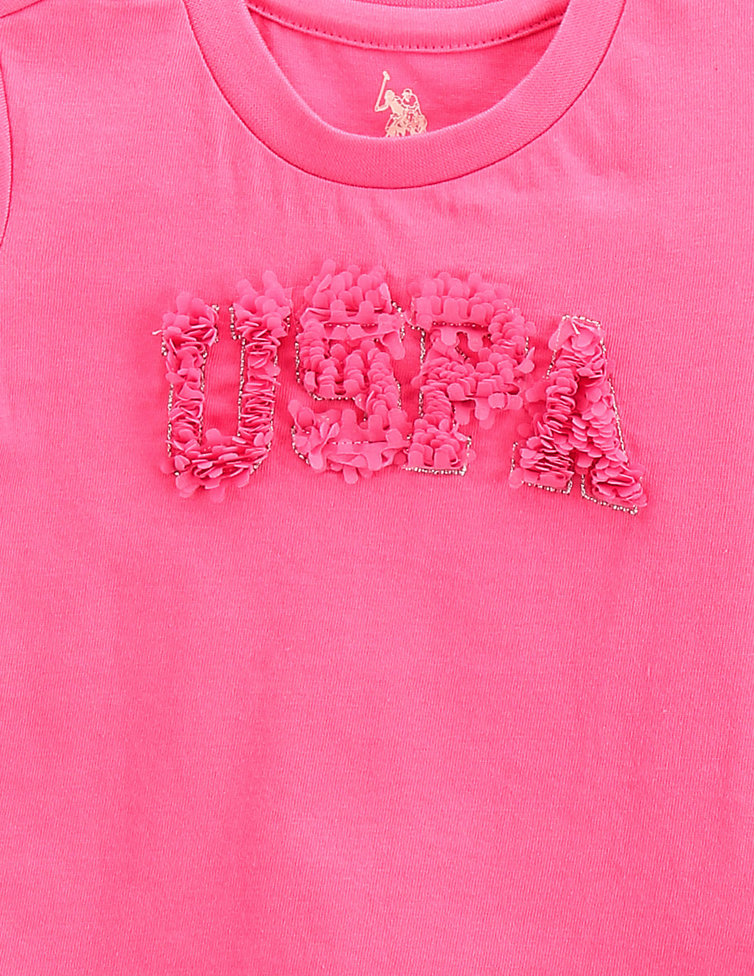 U.S. Polo Assn. Kids Girls Petal Logo Cotton T-Shirt