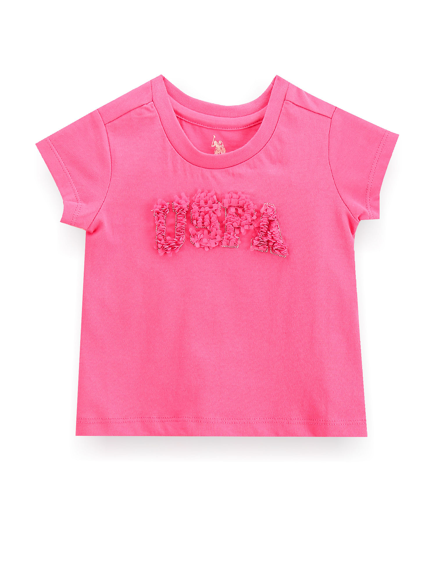 U.S. Polo Assn. Kids Girls Petal Logo Cotton T-Shirt