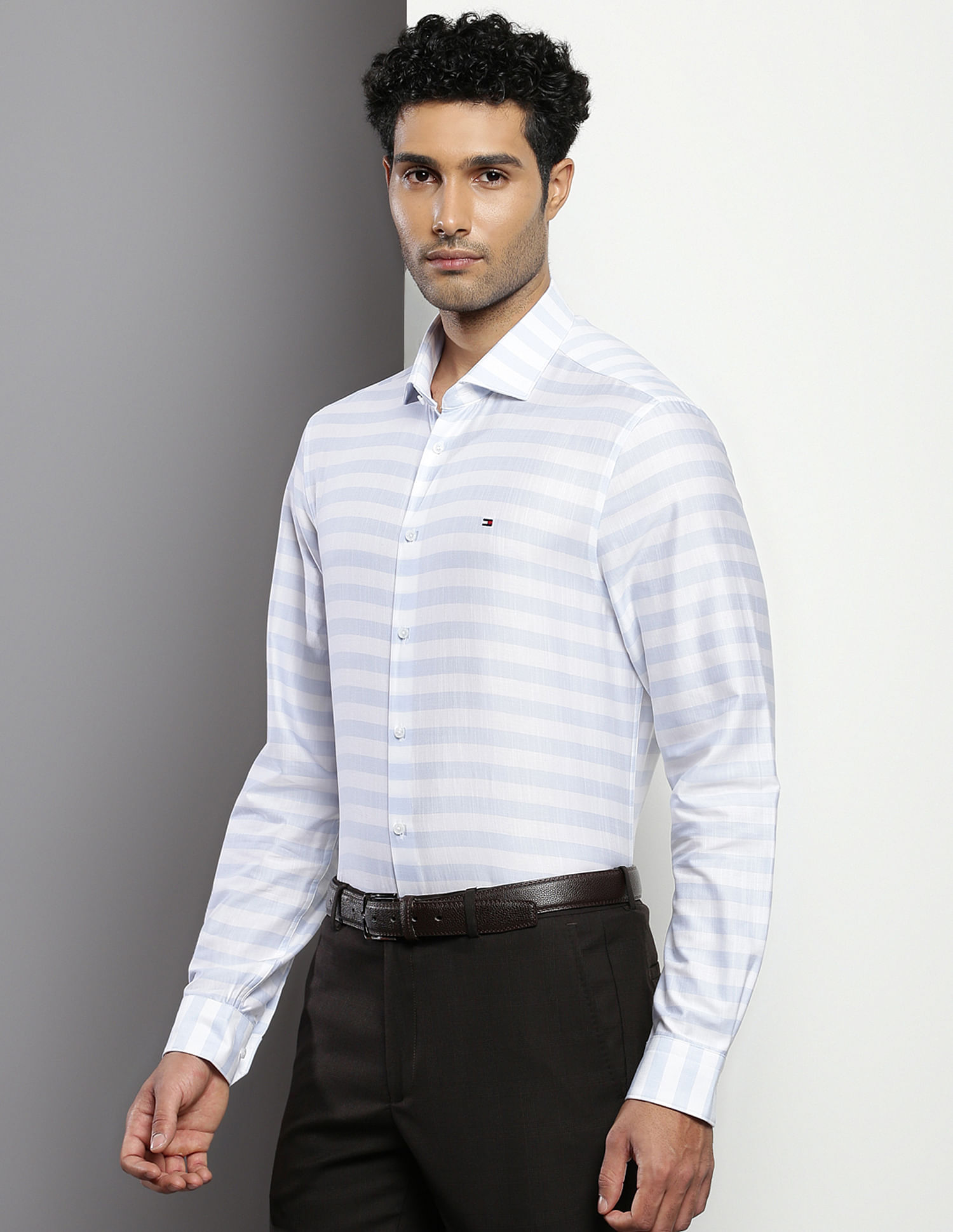 Tommy Hilfiger Horizontal Stripe Slim Fit Shirt