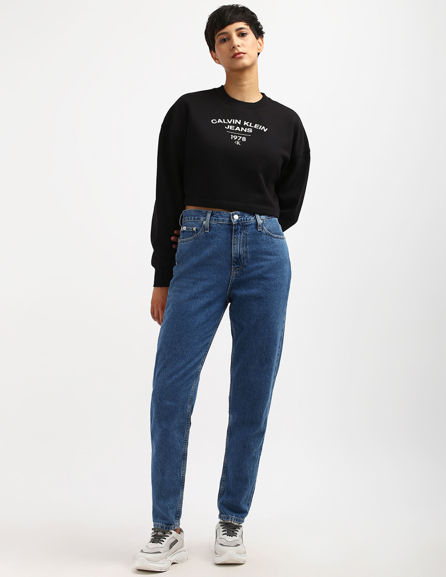 Calvin Klein Varsity Logo Crew Neck Sweatshirt