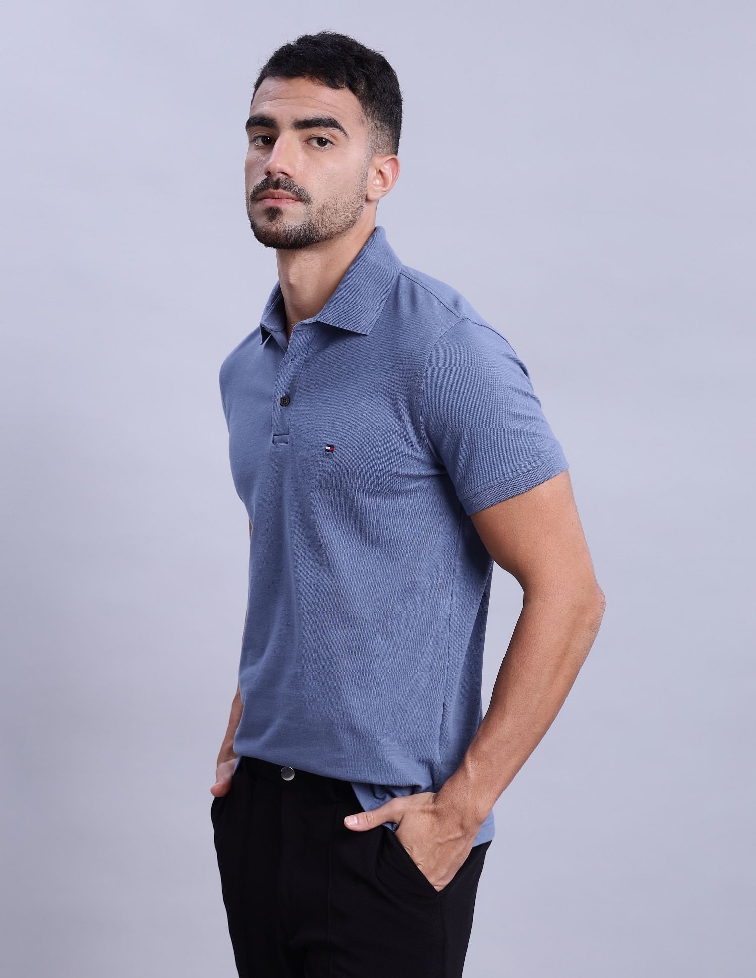 Tommy Hilfiger Solid Regular-Fit Cotton Polo Shirts