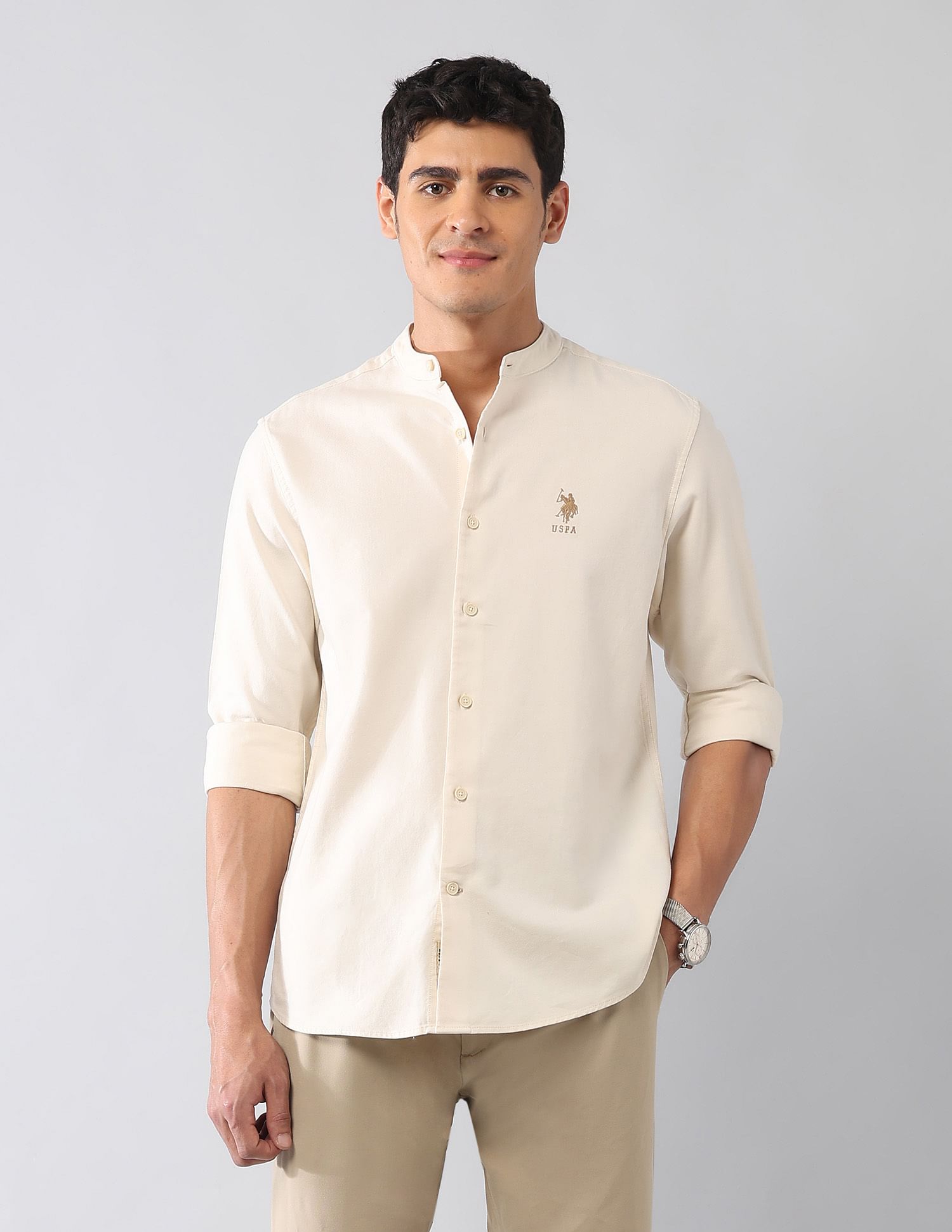 U.S. Polo Assn. Denim Co. Solid Twill Regular Fit Shirt