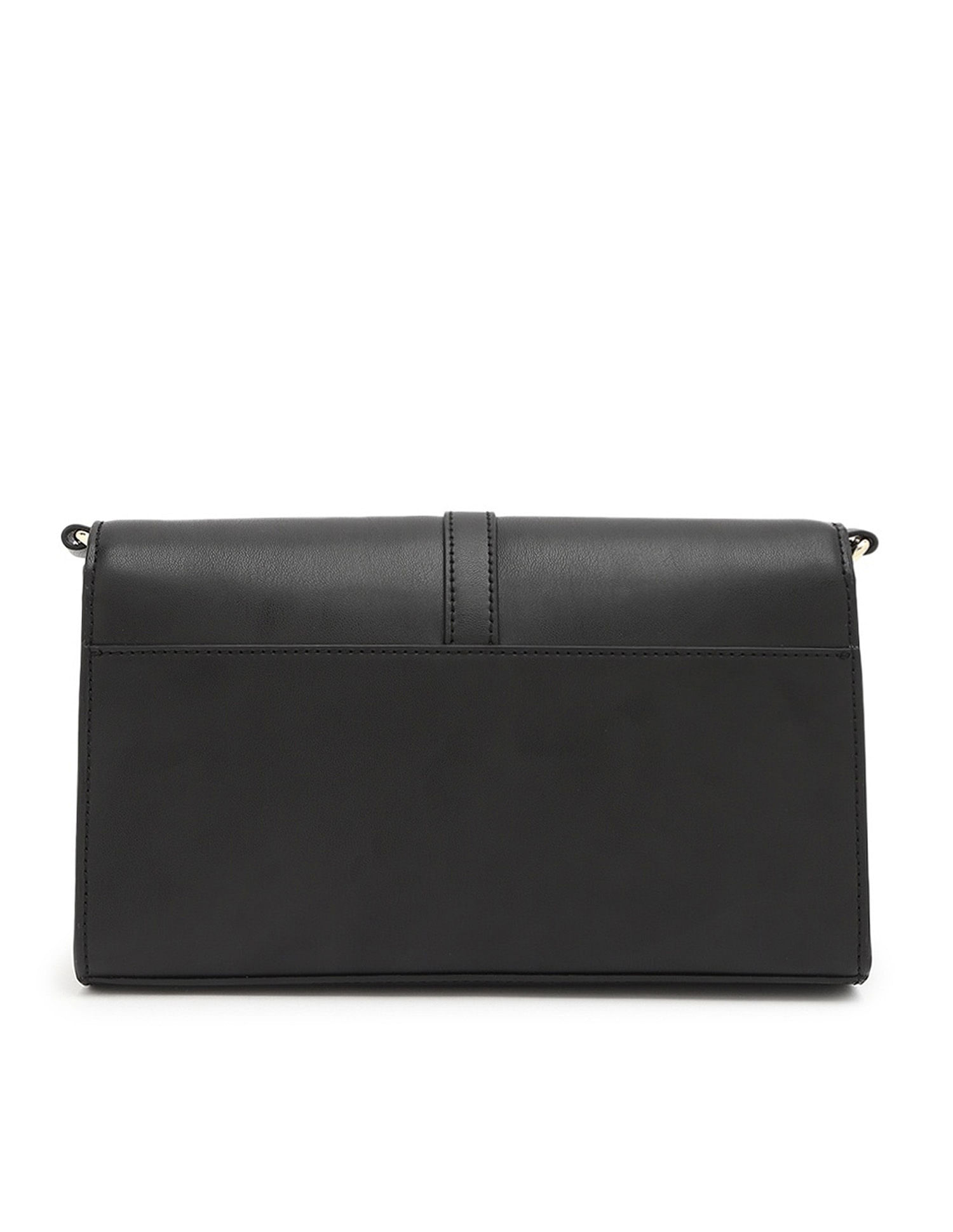 Tommy Hilfiger Solid Black Pu Sling Bag