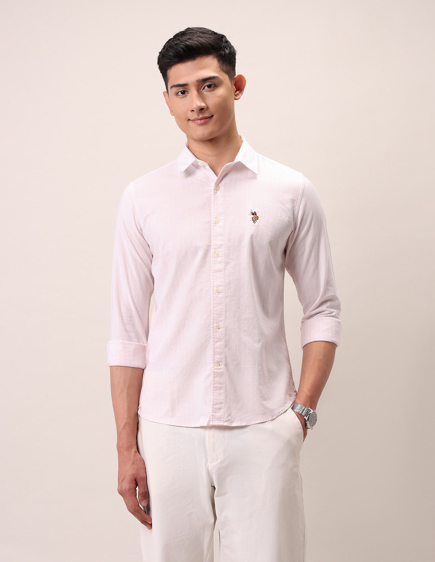 U.S. Polo Assn. Denim Co. Vertical Striped Pure Cotton Shirt
