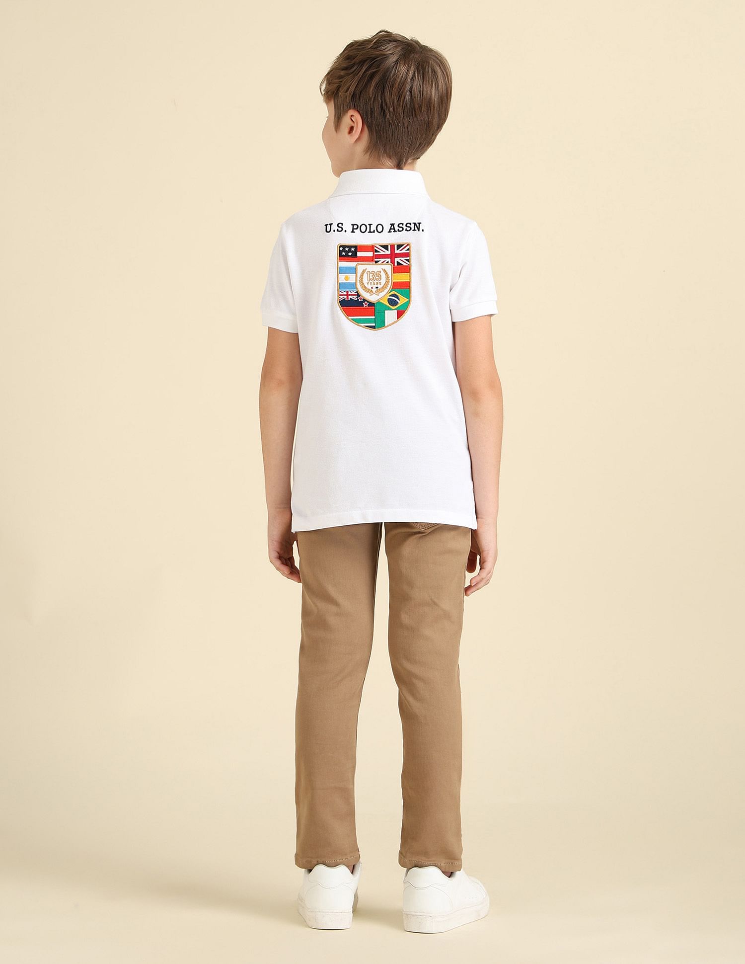 U.S. Polo Assn. Kids Boys Brand Appliqued Regular Fit Polo Shirt