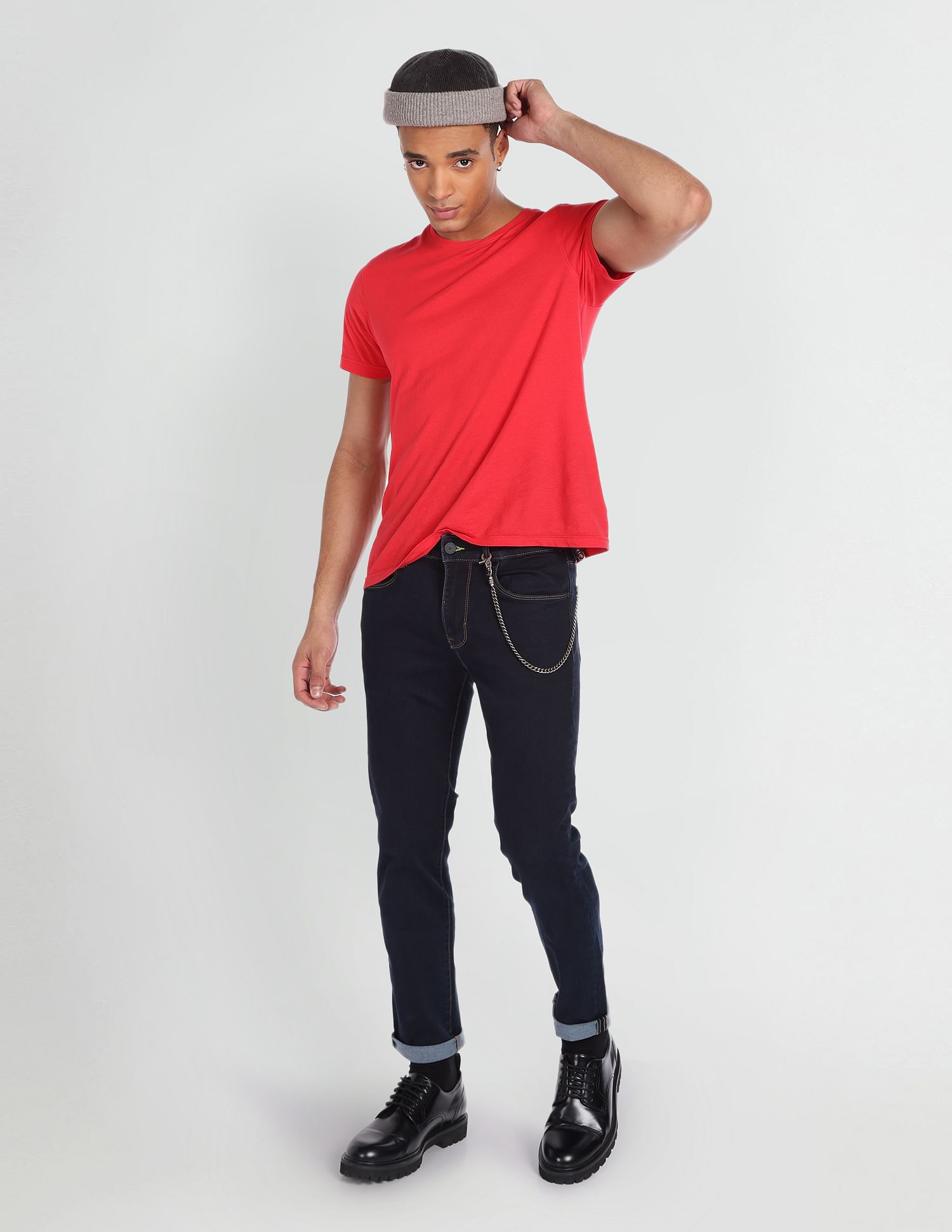 Flying Machine Slim Tapered Fit Rinsed Jeans