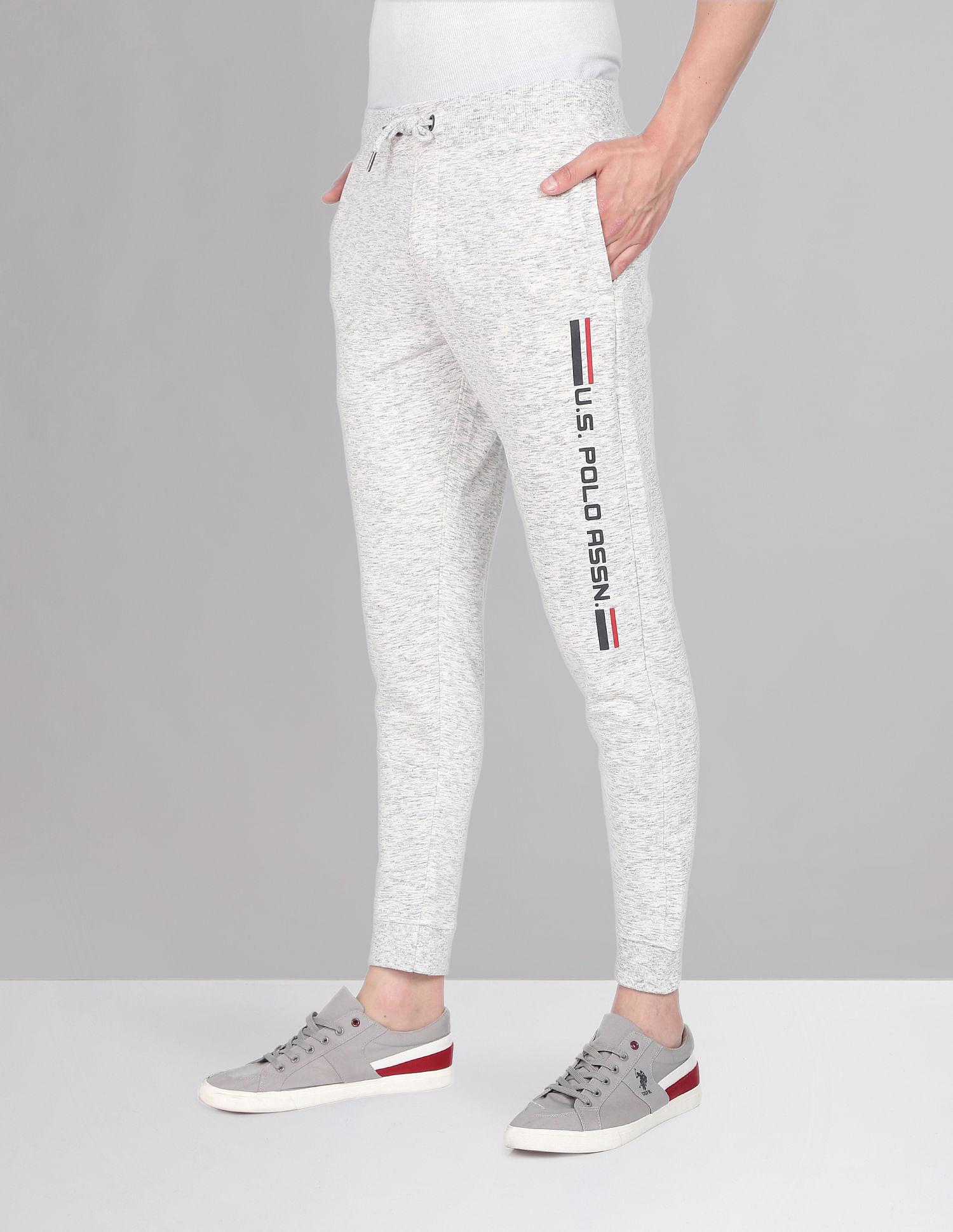 U.S. Polo Assn. Denim Co. Mid Rise Heathered Track Pants