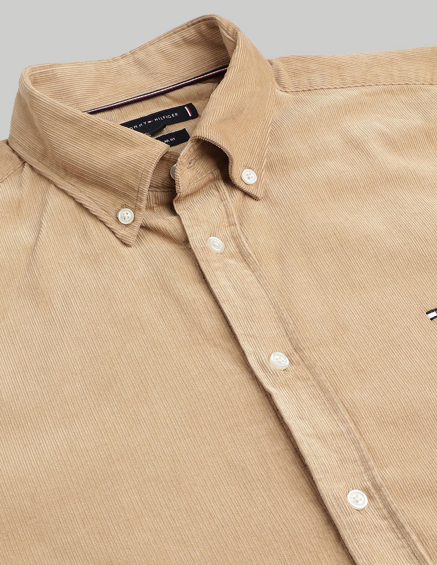 Tommy Hilfiger Solid Corduroy Regular Fit  Shirt