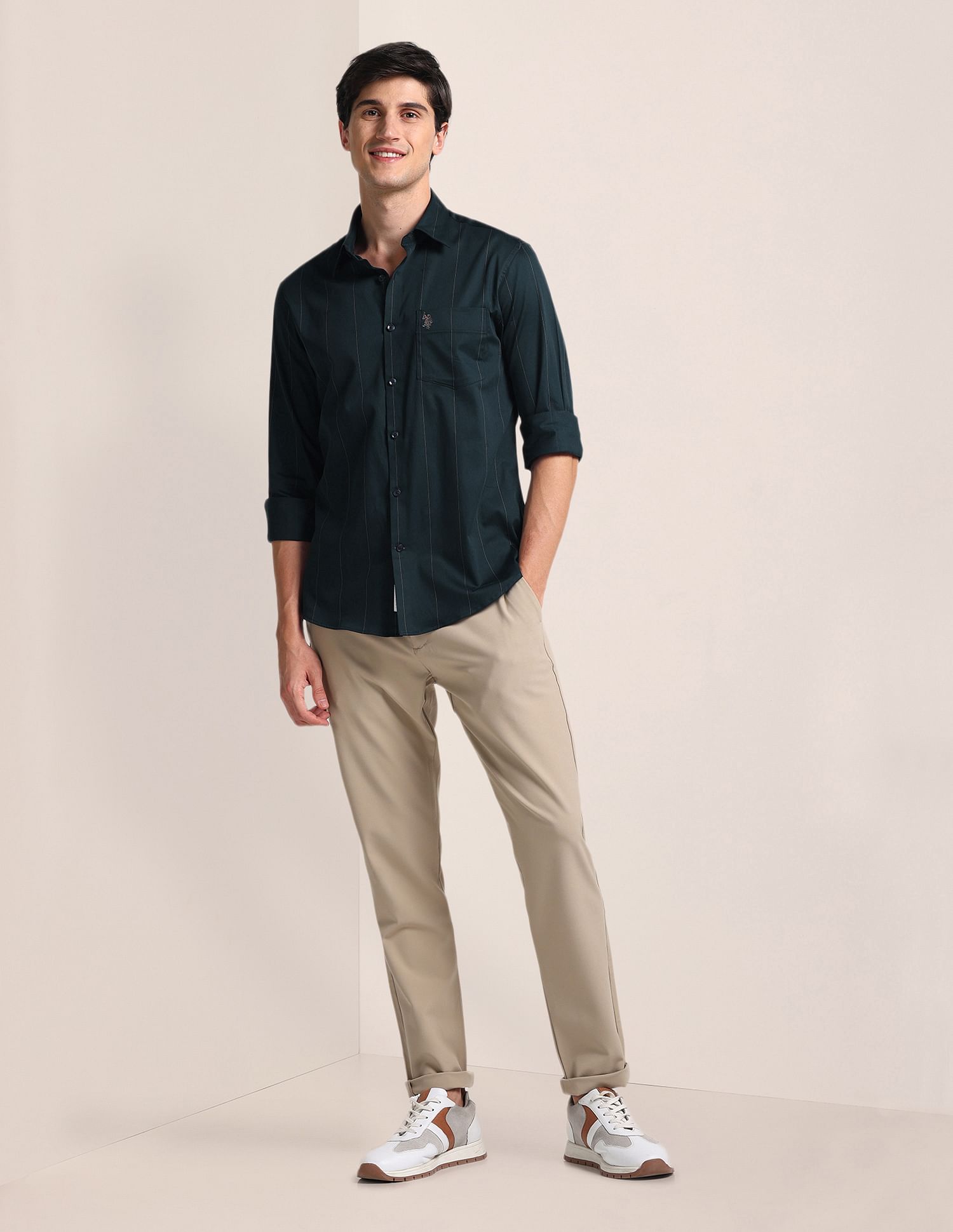 U.S. Polo Assn. Vertical Stripe Regular Fit Shirt