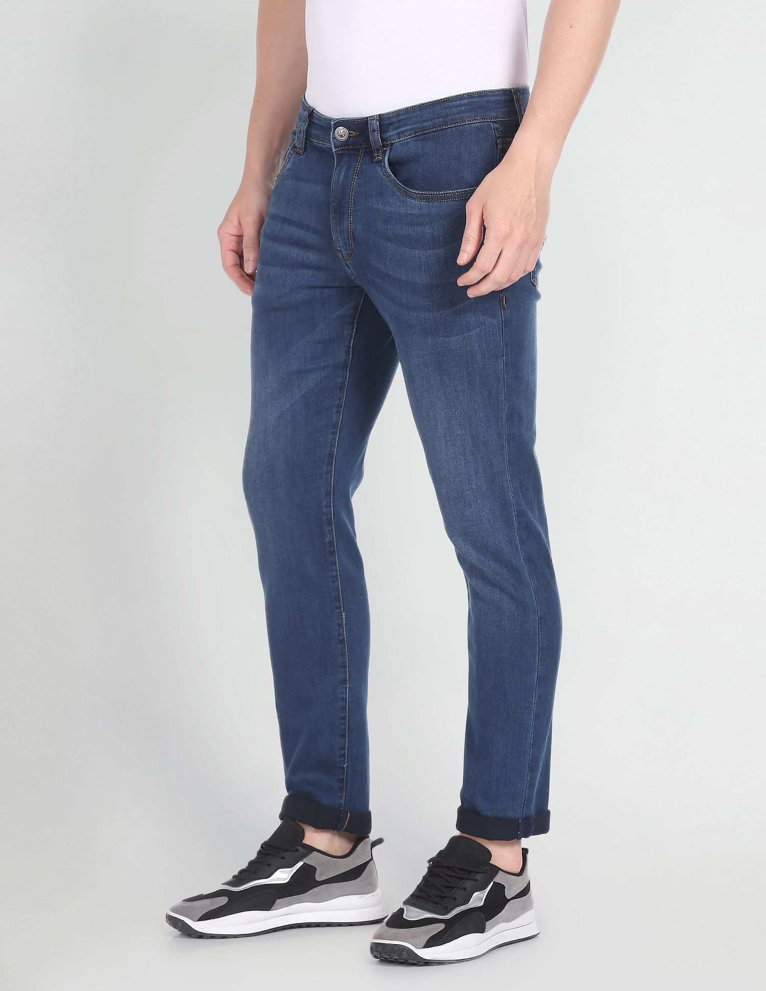 Arrow Sports Jameson Slim Fit Stone Wash Jeans