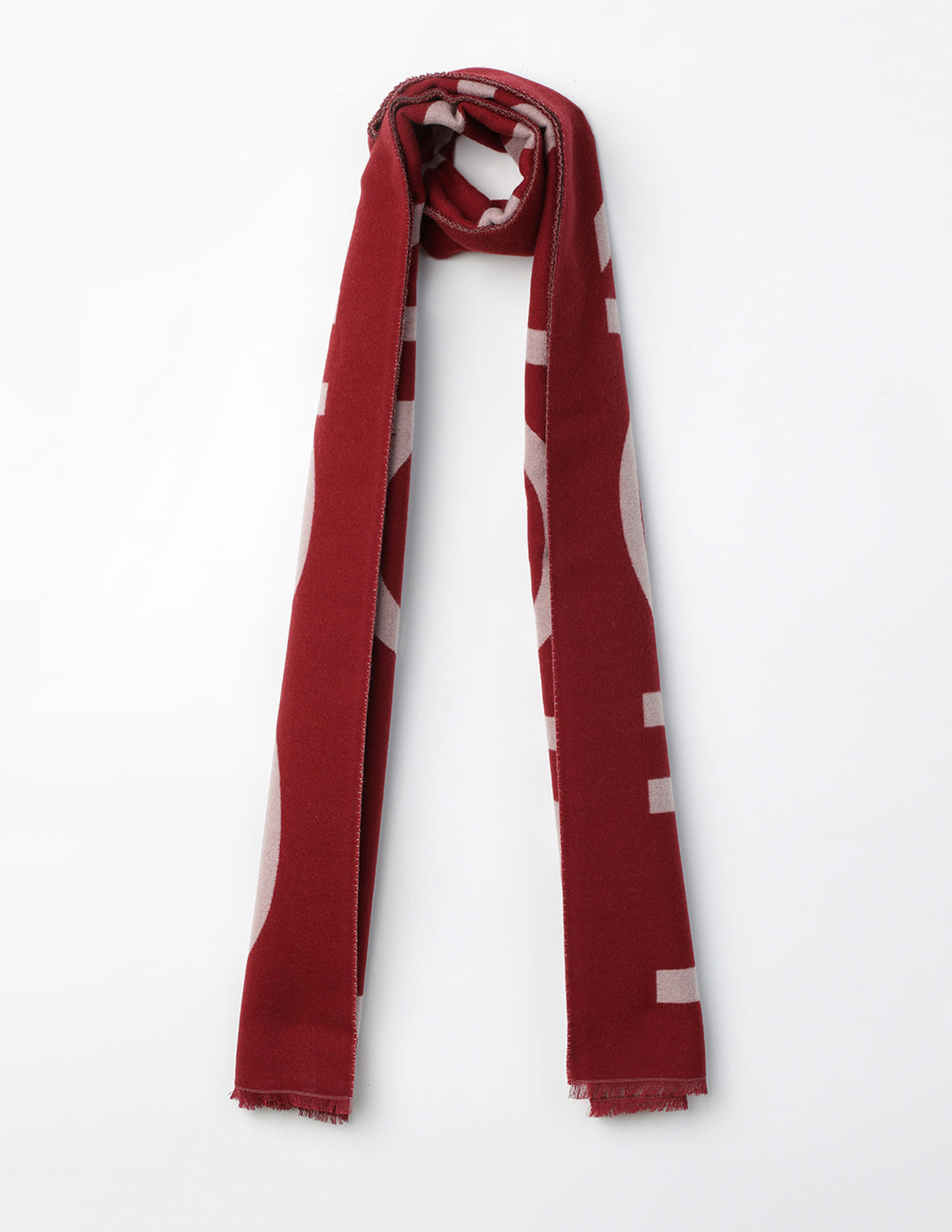 Buy Calvin Klein Fringes 2-Tones Wool Blend Scarf