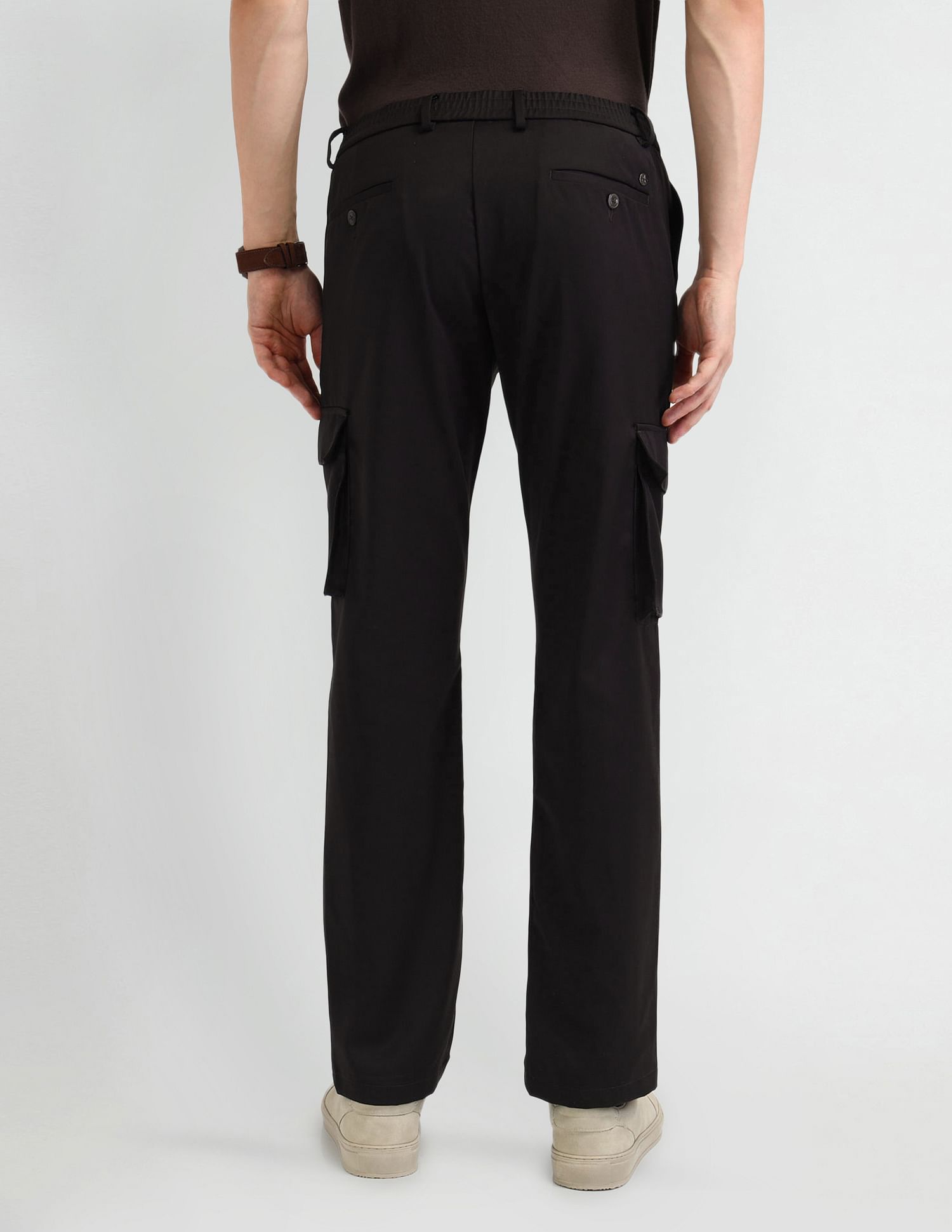 Arrow Newyork Slim Fit Solid Trousers