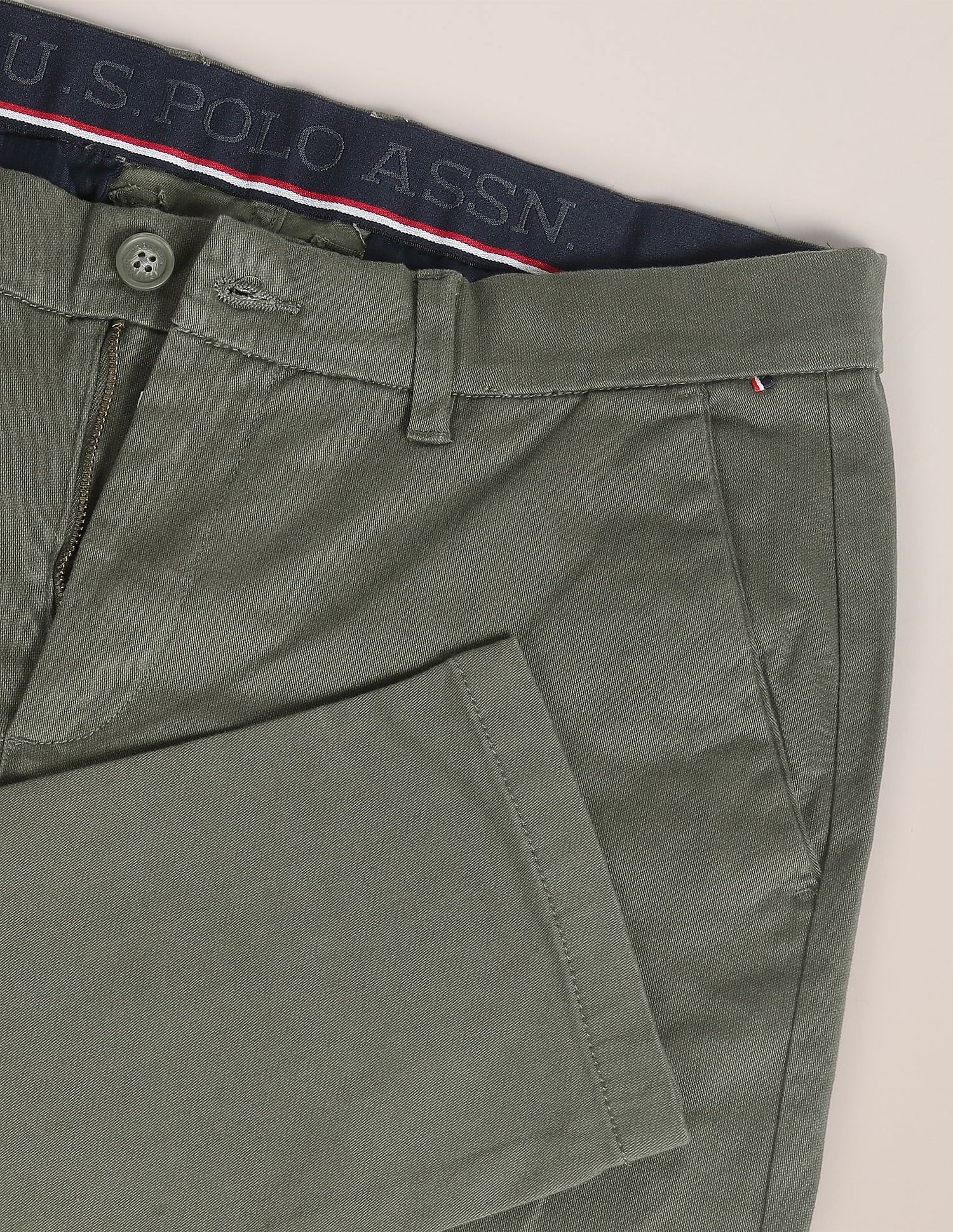 U.S. Polo Assn. Geometric Print Mid Rise Trousers